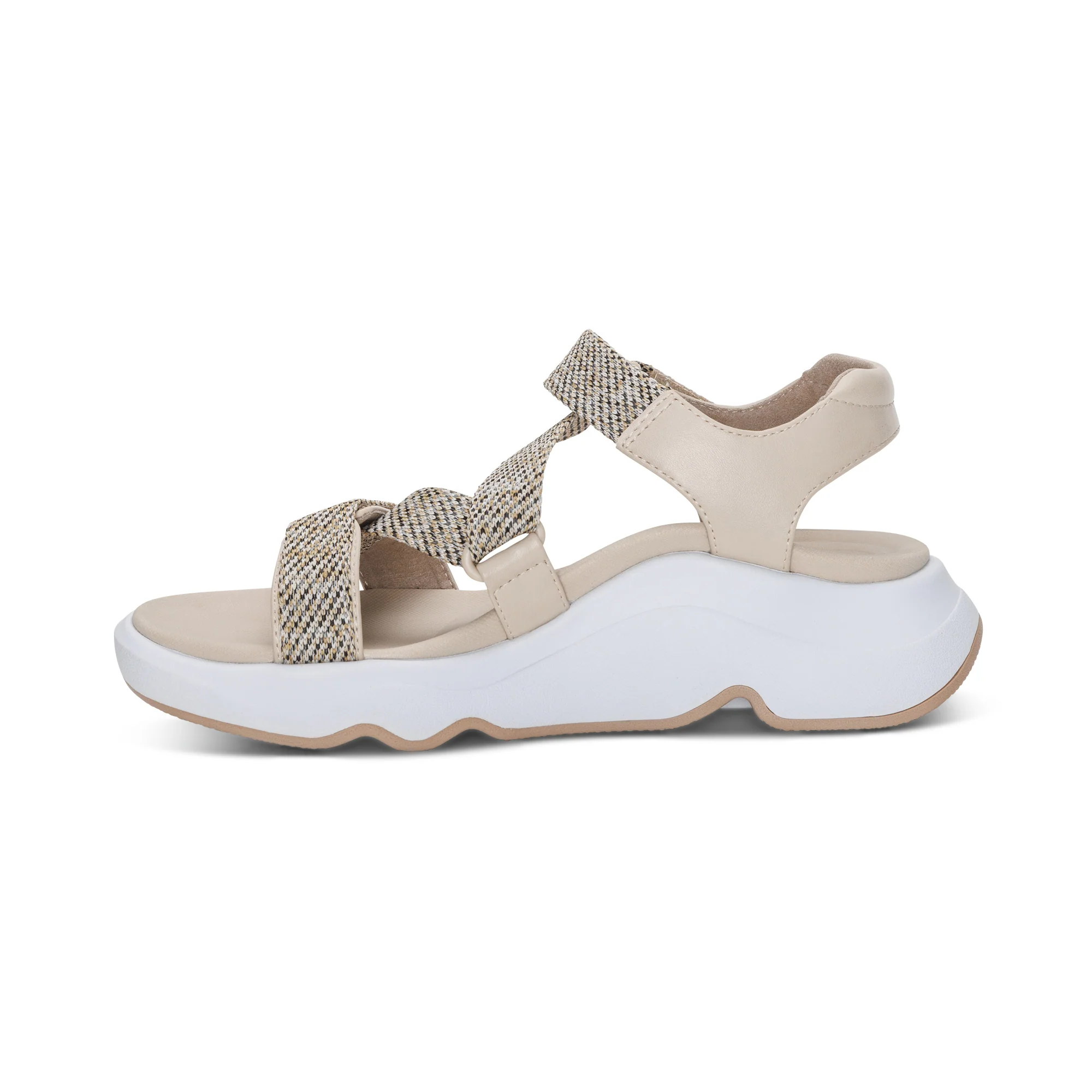 Marz Adjustable Sport Sandal - Beige - Image 4