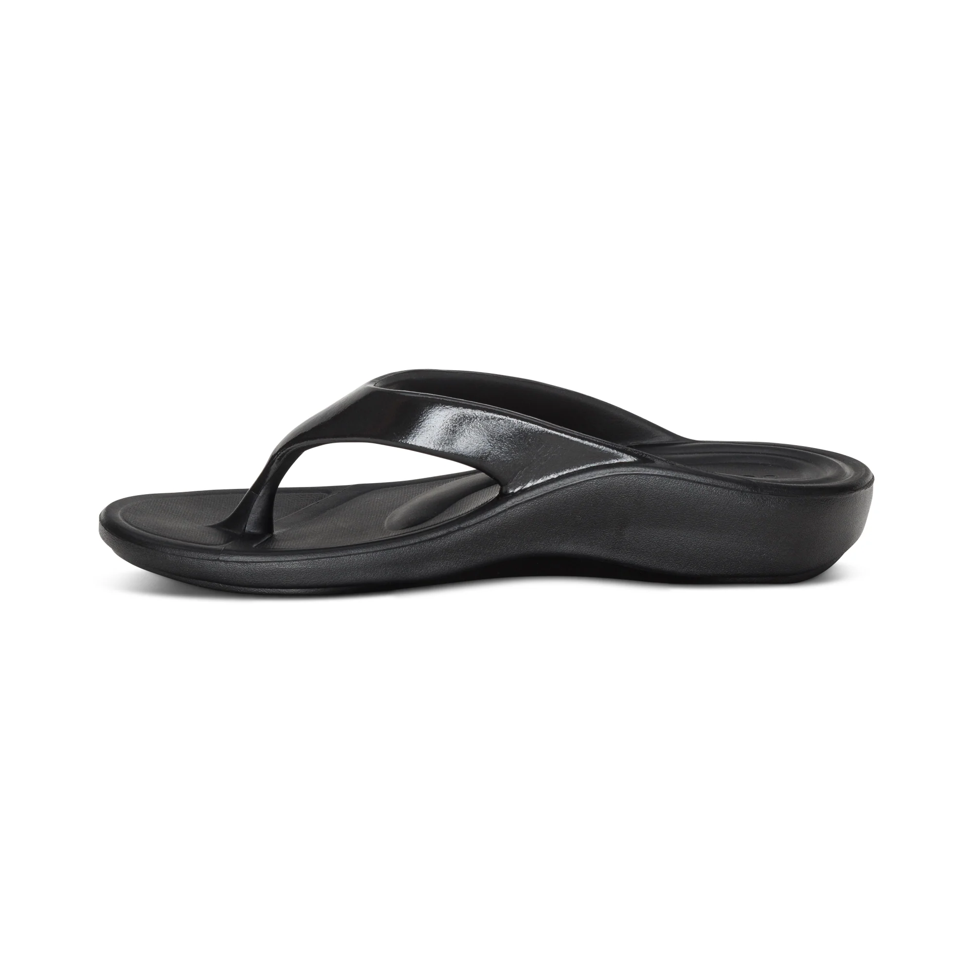 Maui Orthotic Women's Flips - Black Gloss - Image 4