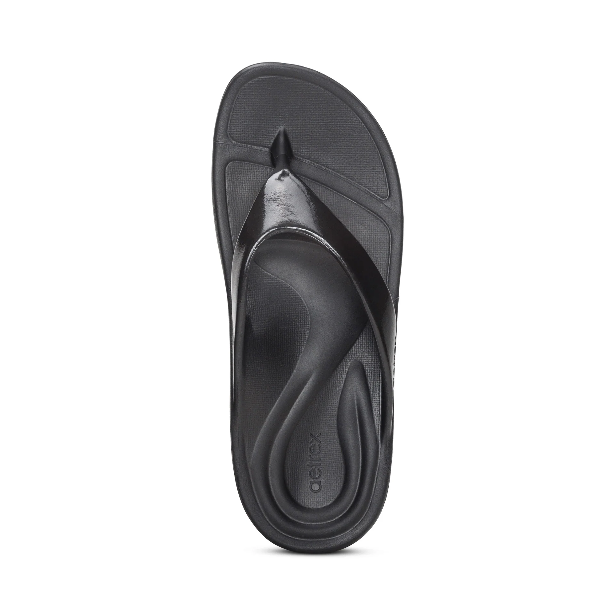 Maui Orthotic Women's Flips - Black Gloss - Image 5