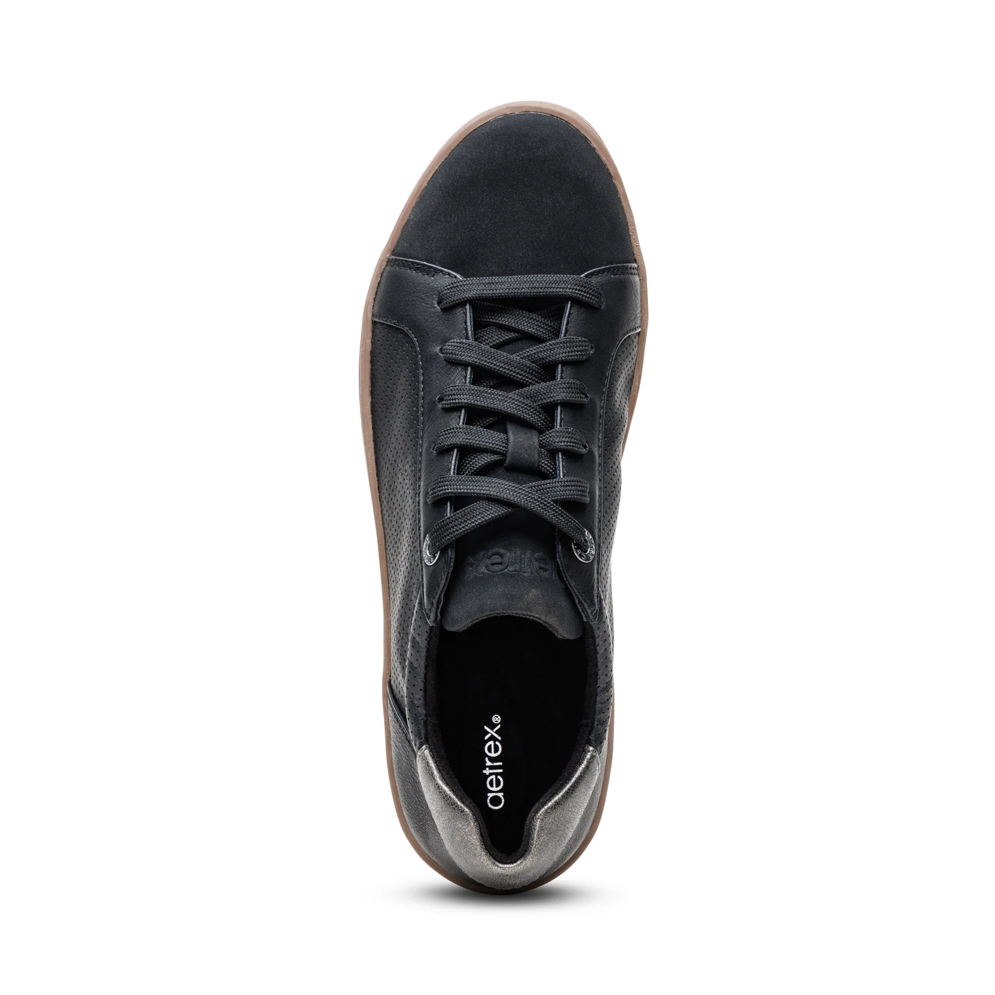 Michaela Lace-Up Sneaker - Black/Brown - Image 5