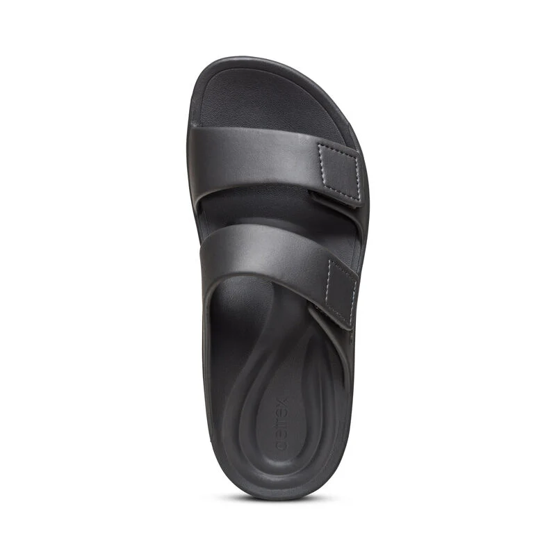 Milos Orthotic Men's Slides - Black - Image 4