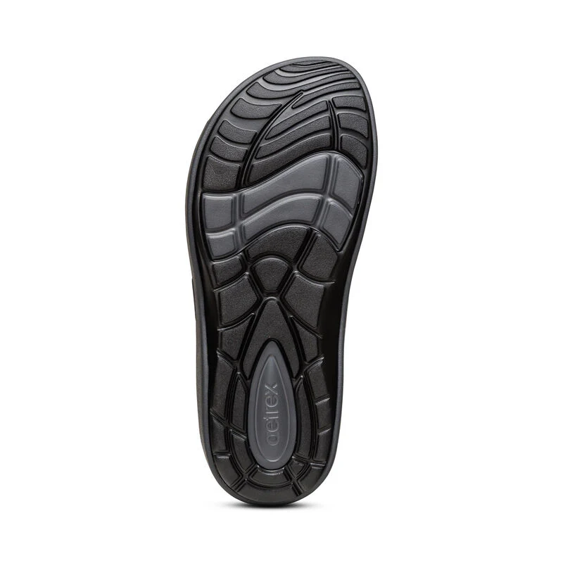 Milos Orthotic Men's Slides - Black - Image 5