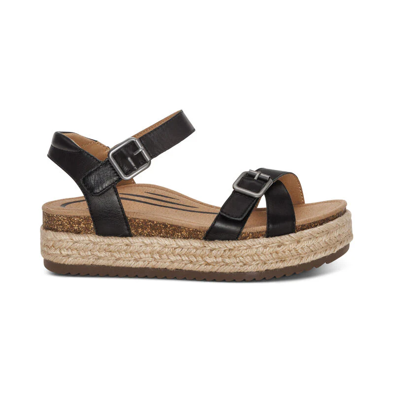 Paula Arch Support Platform Sandal - Black - Image 2