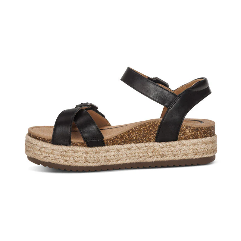 Paula Arch Support Platform Sandal - Black - Image 4