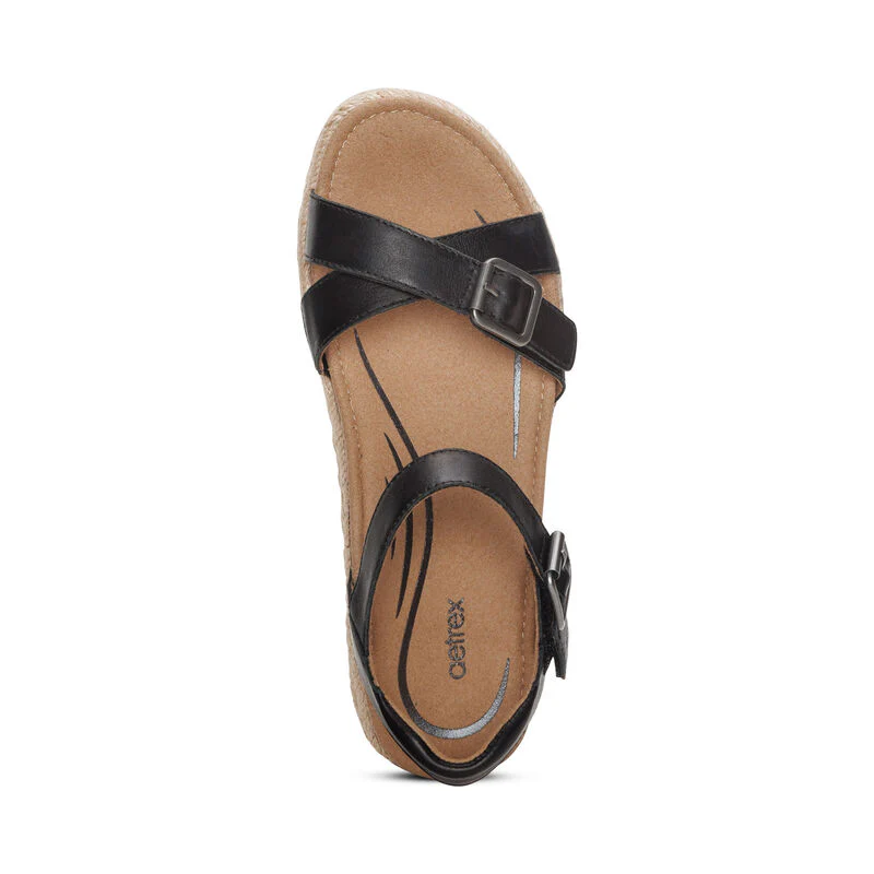 Paula Arch Support Platform Sandal - Black - Image 5