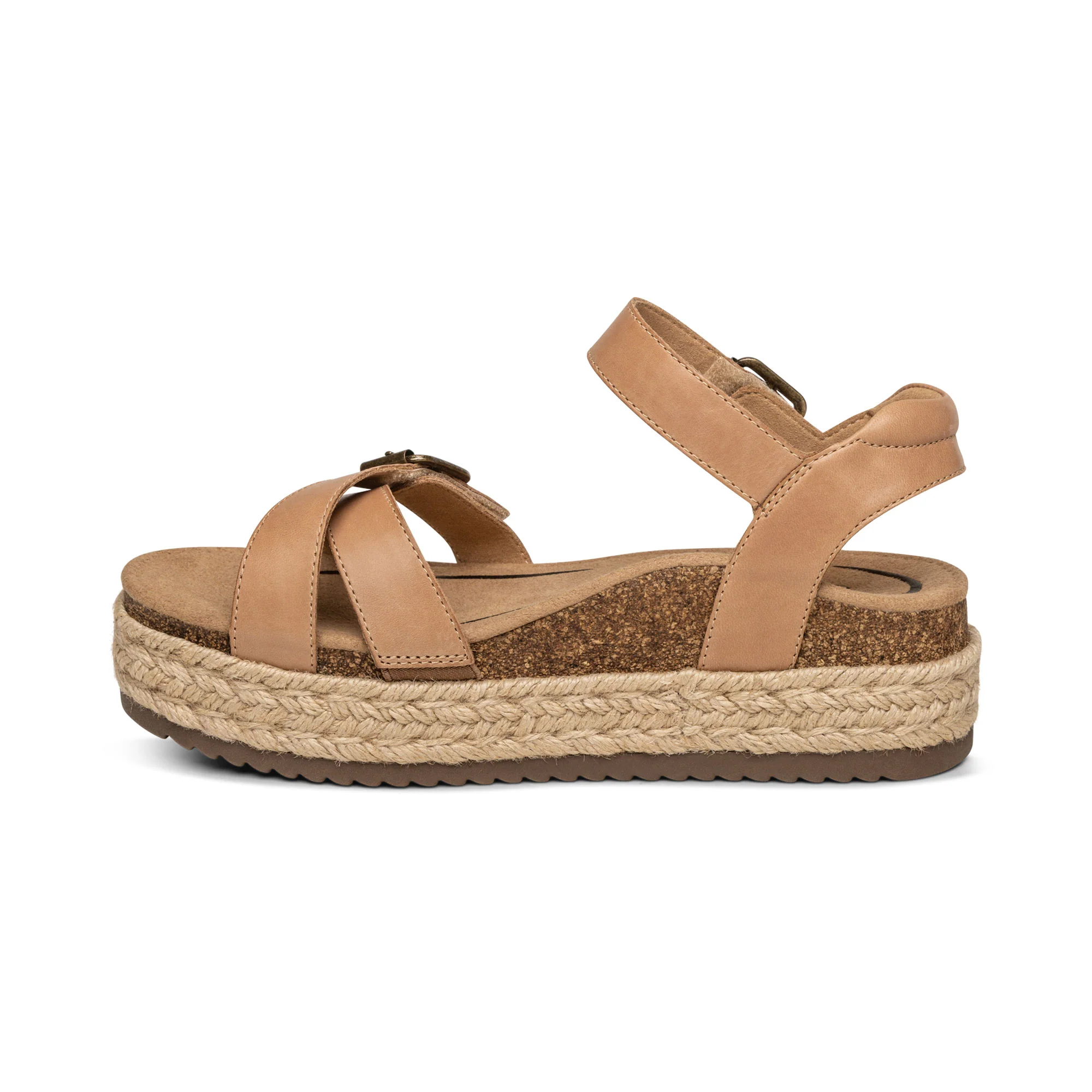 Paula Arch Support Platform Sandal - Camel - Image 4