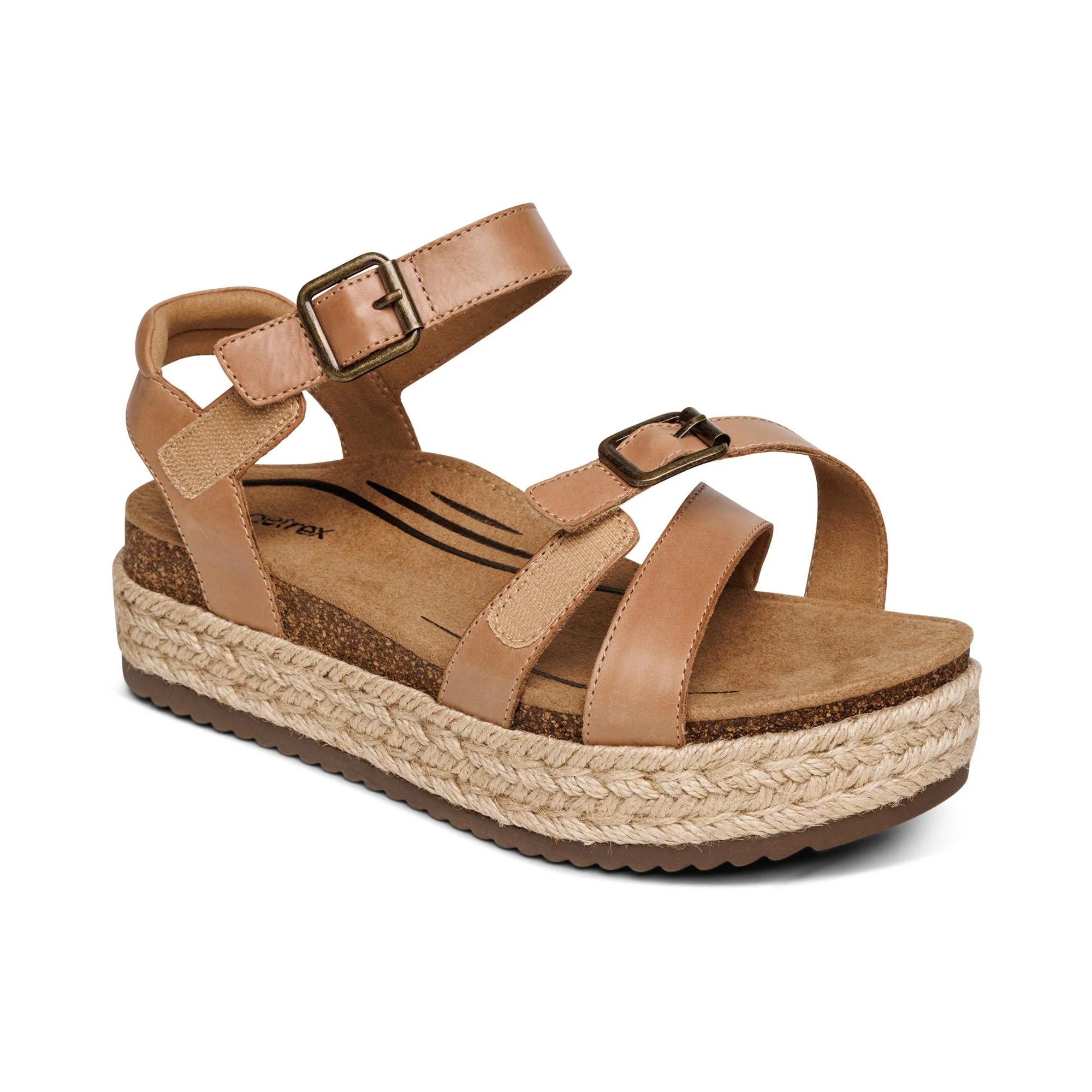Paula Arch Support Platform Sandal - Camel - Image 8