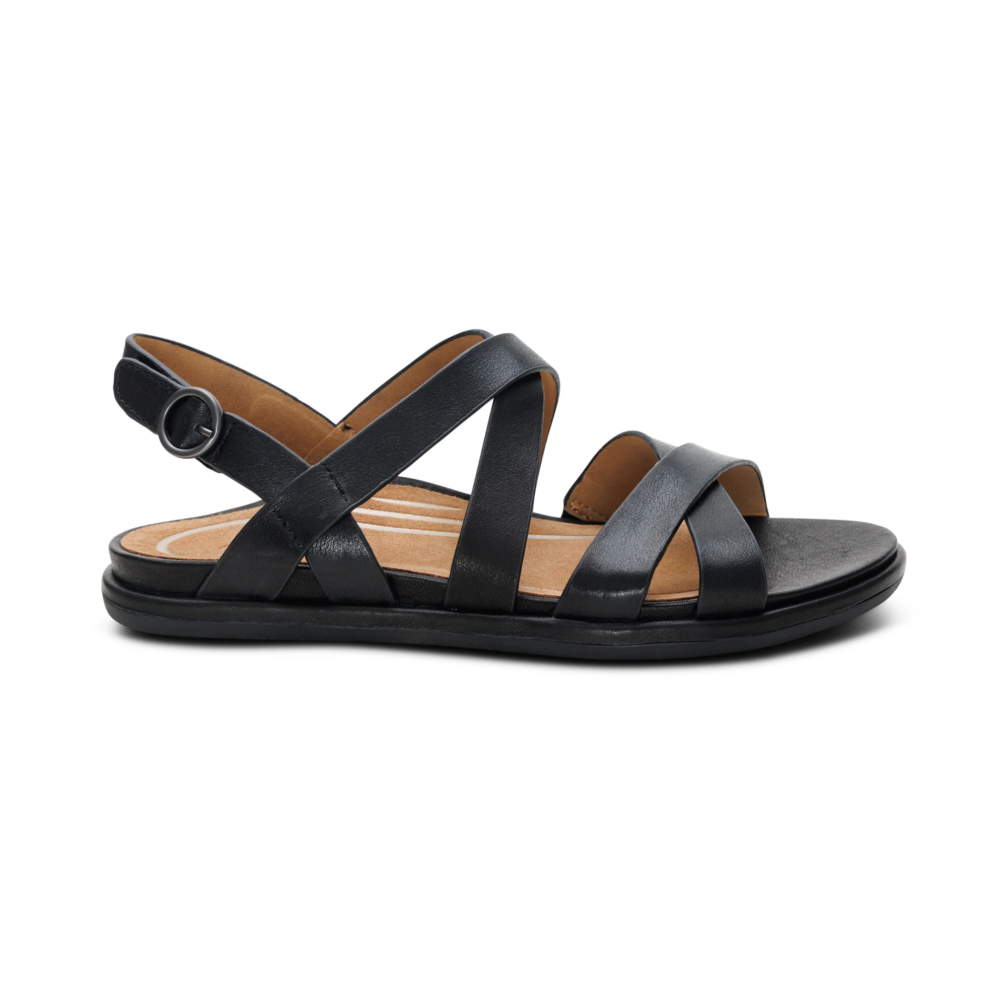 Piper Arch Support Strap Sandal - Black - Image 2
