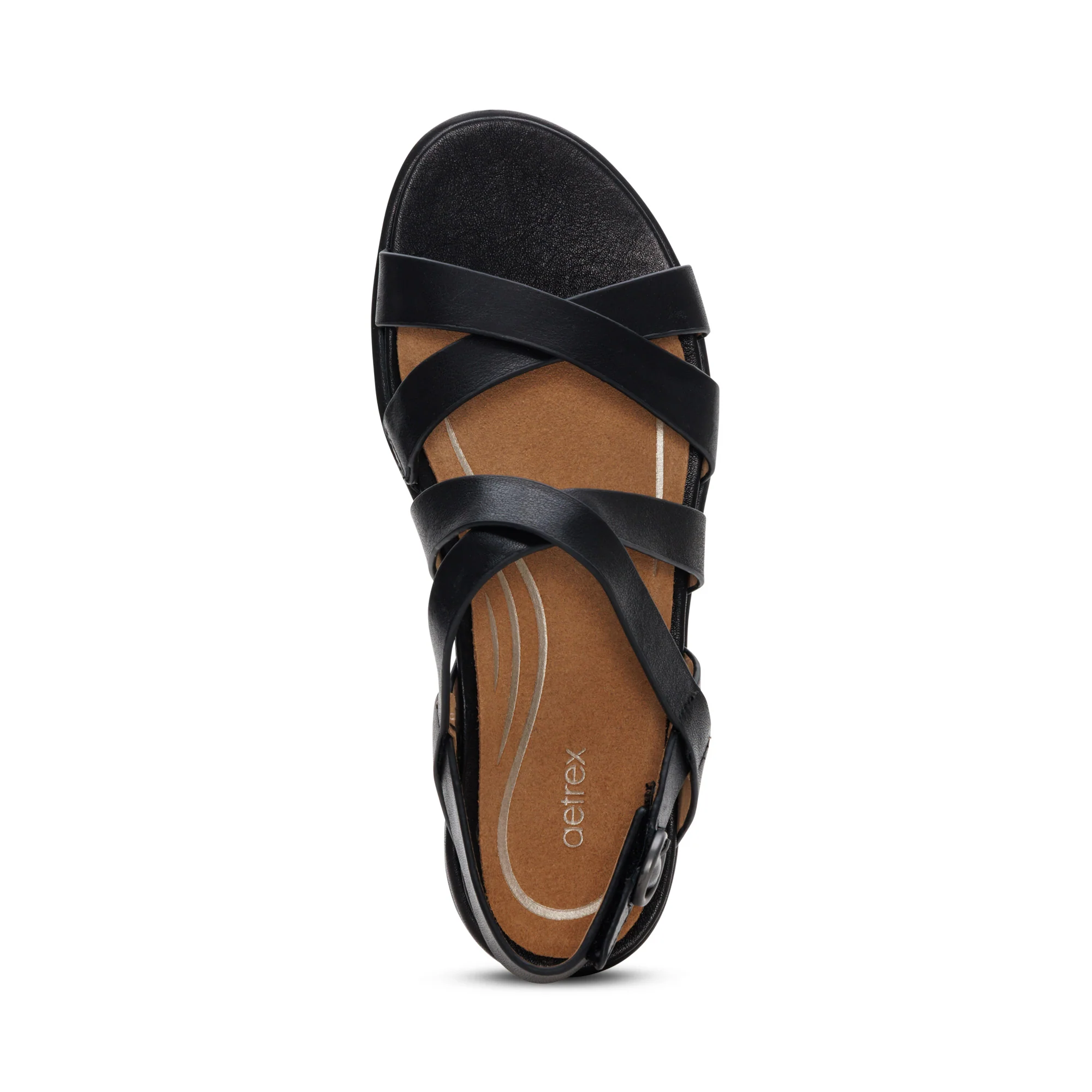 Piper Arch Support Strap Sandal - Black - Image 5