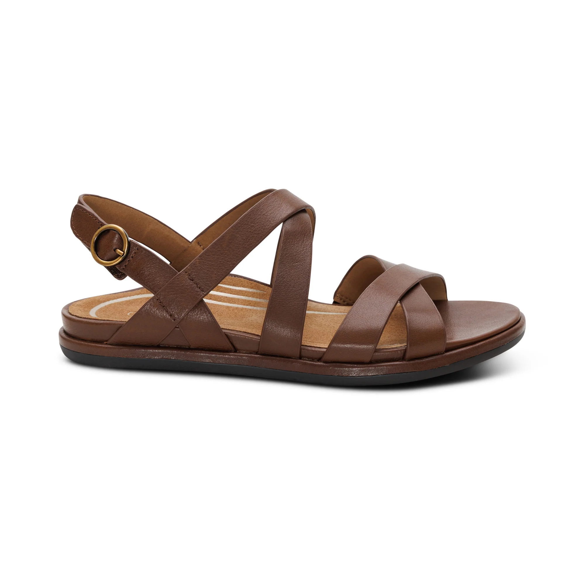 Piper Arch Support Strap Sandal - Coffee - Image 2