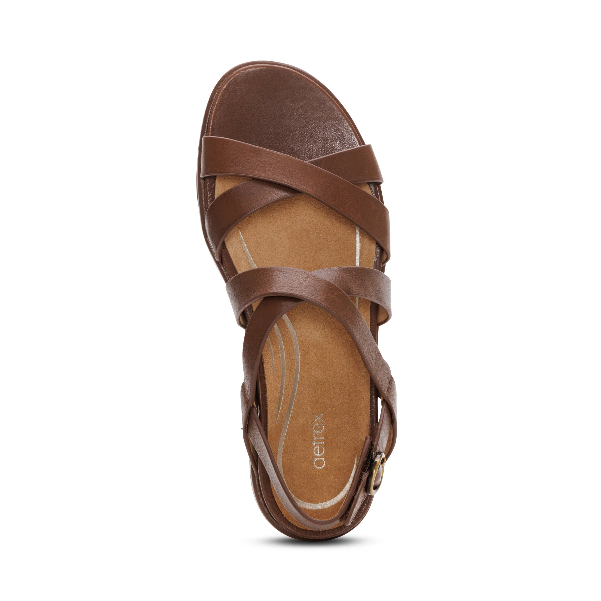 Piper Arch Support Strap Sandal - Coffee - Image 5