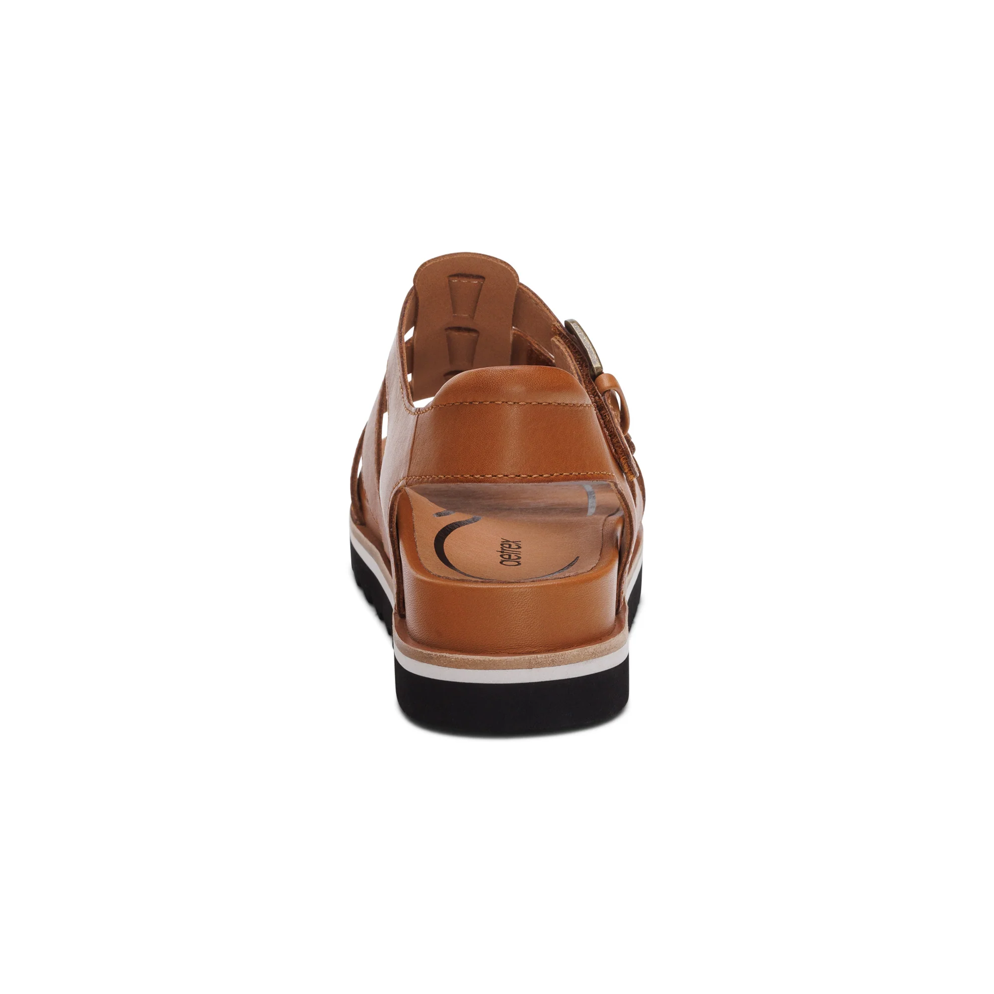 Romy Quarter Strap Cork Flat Sandal - Ginger - Image 3