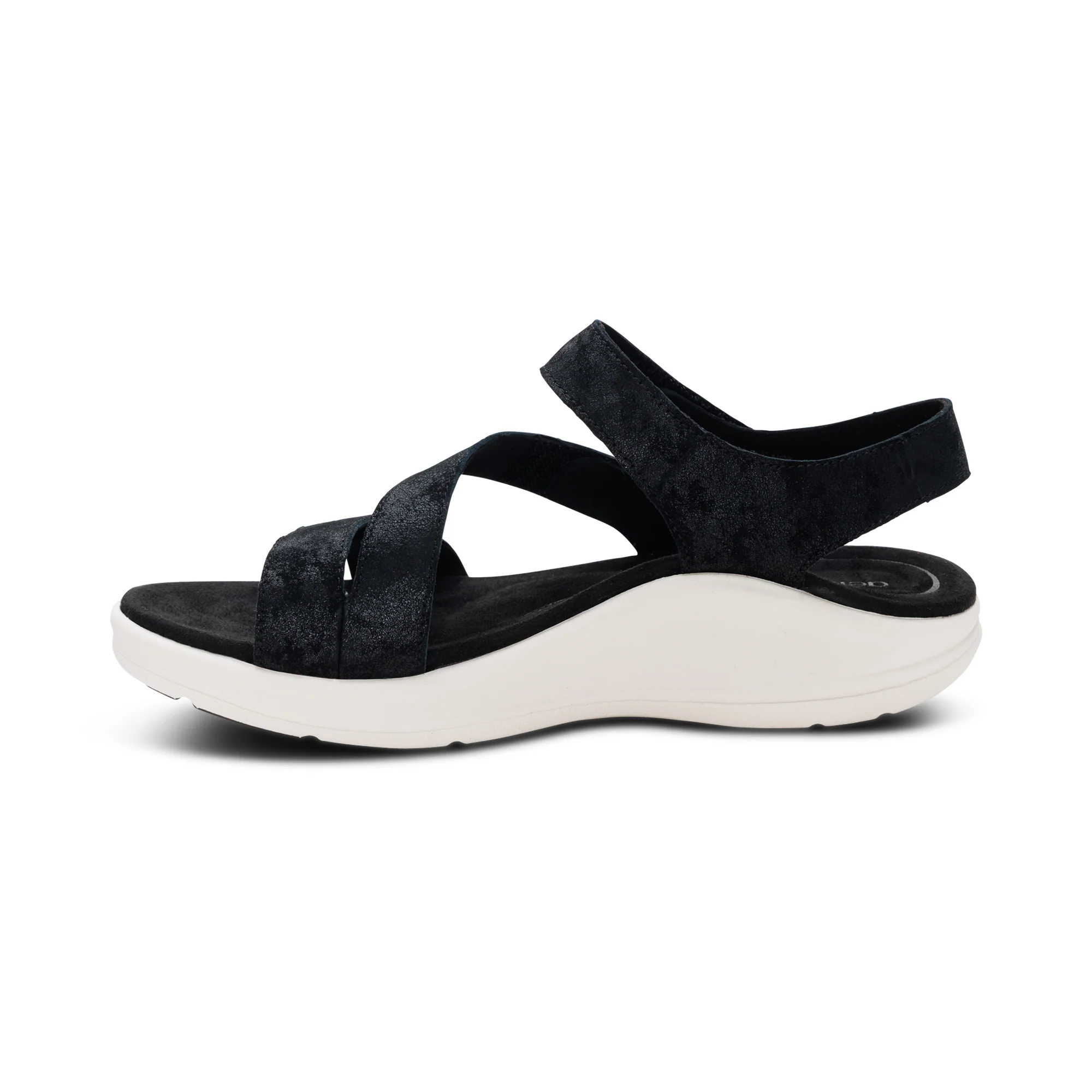 Savannah Adjustable Quarter Strap Sandal - Black - Image 4
