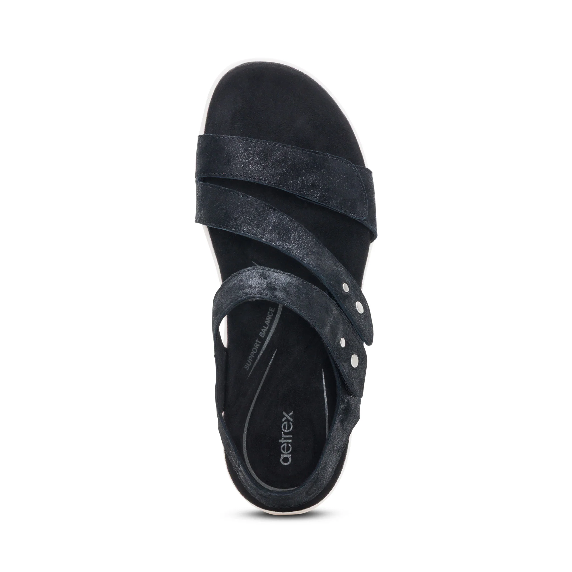 Savannah Adjustable Quarter Strap Sandal - Black - Image 5