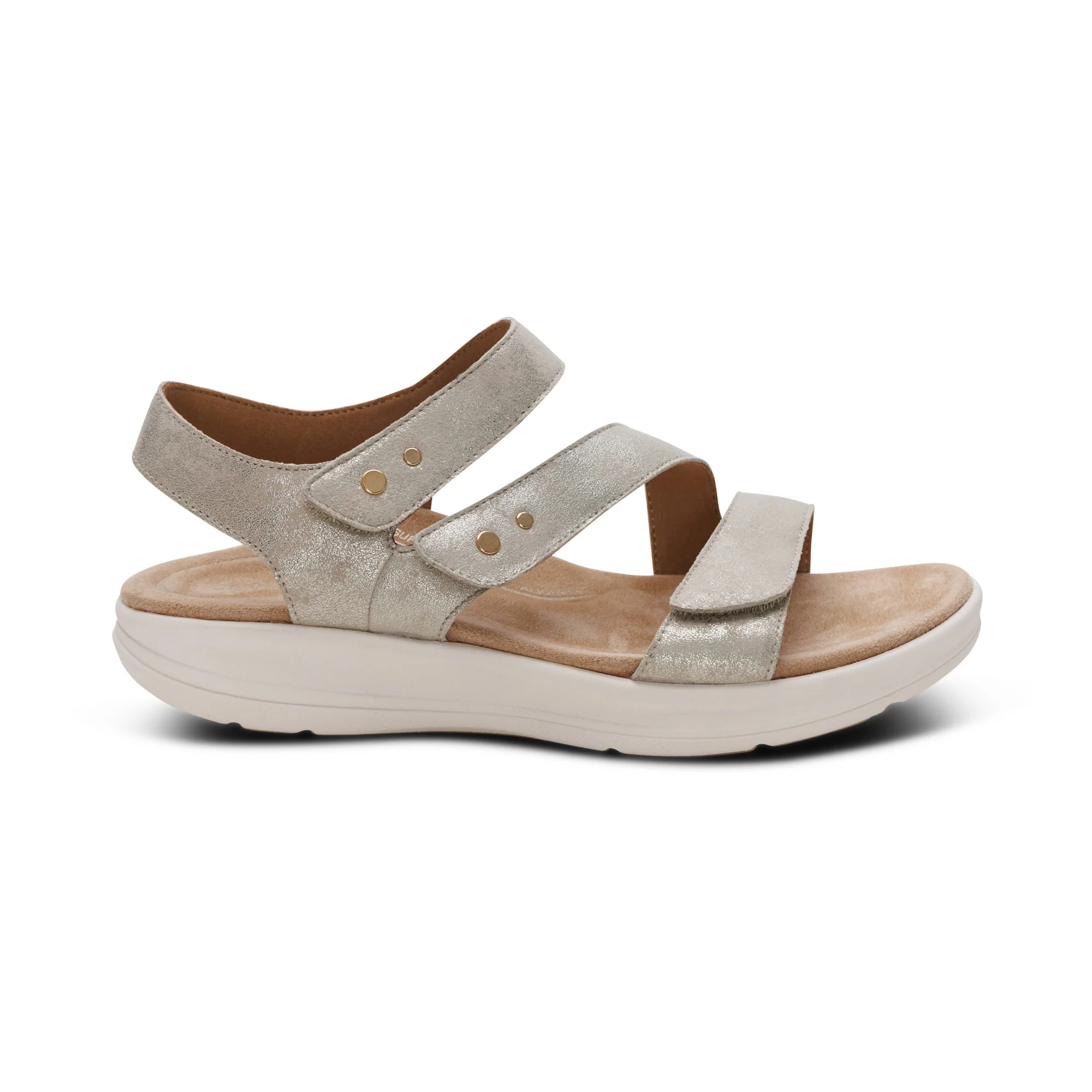 Savannah Adjustable Quarter Strap Sandal - Champagne - Image 2