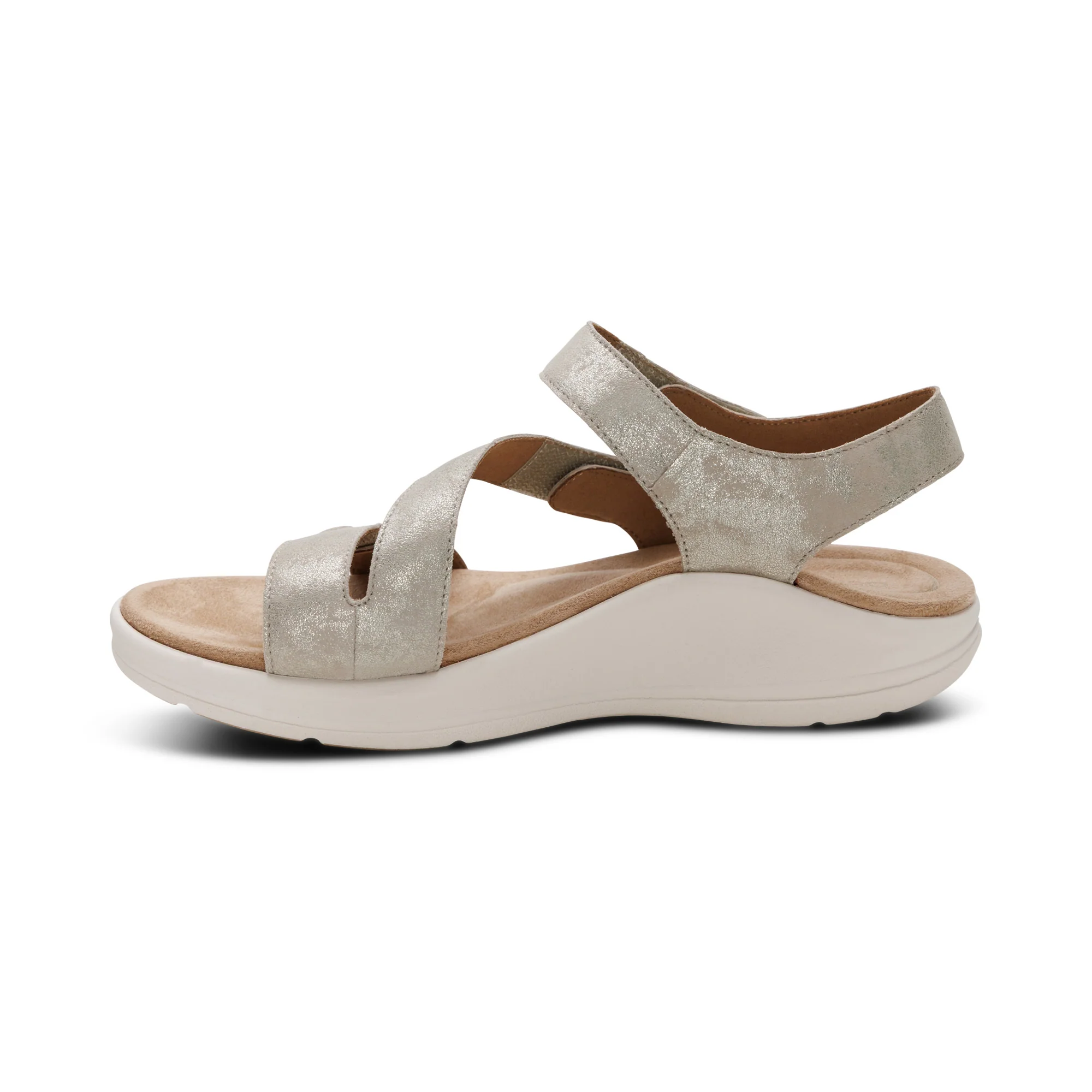 Savannah Adjustable Quarter Strap Sandal - Champagne - Image 4
