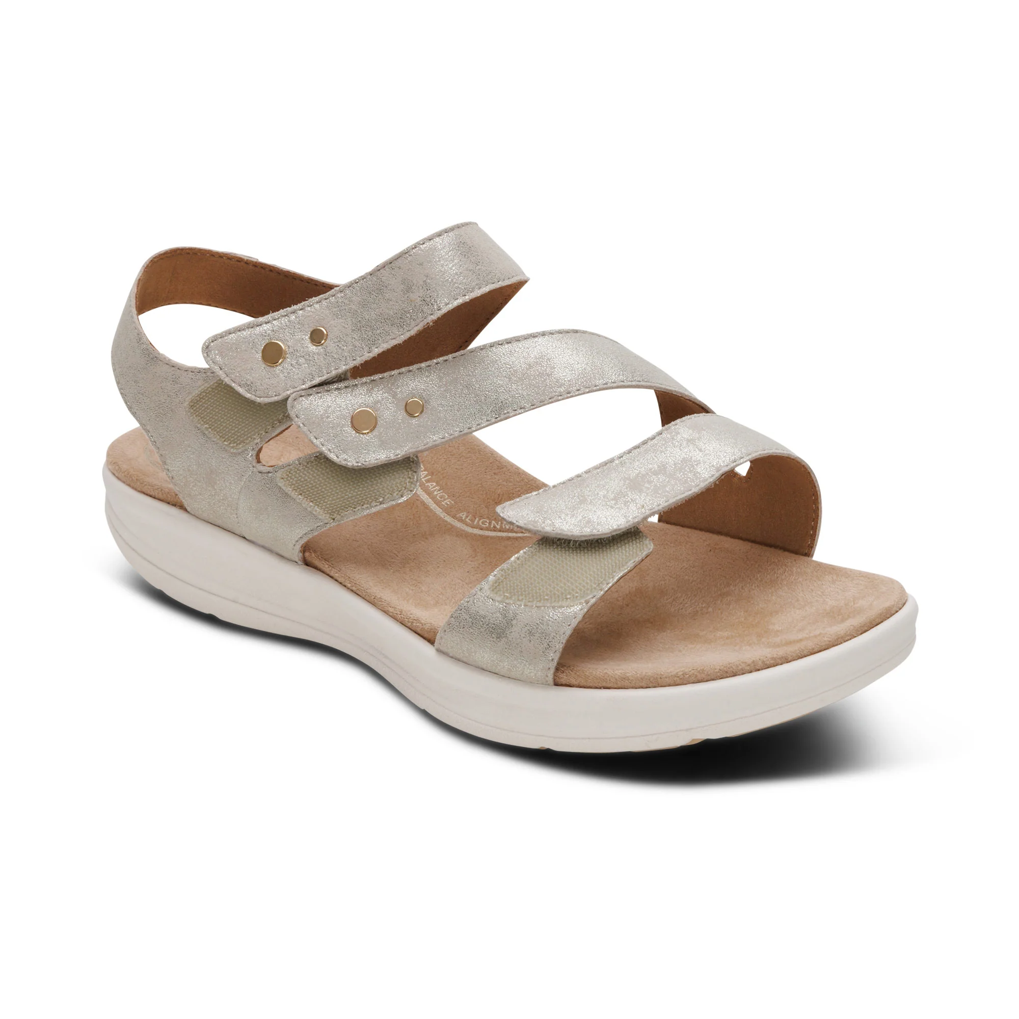 Savannah Adjustable Quarter Strap Sandal - Champagne - Image 7
