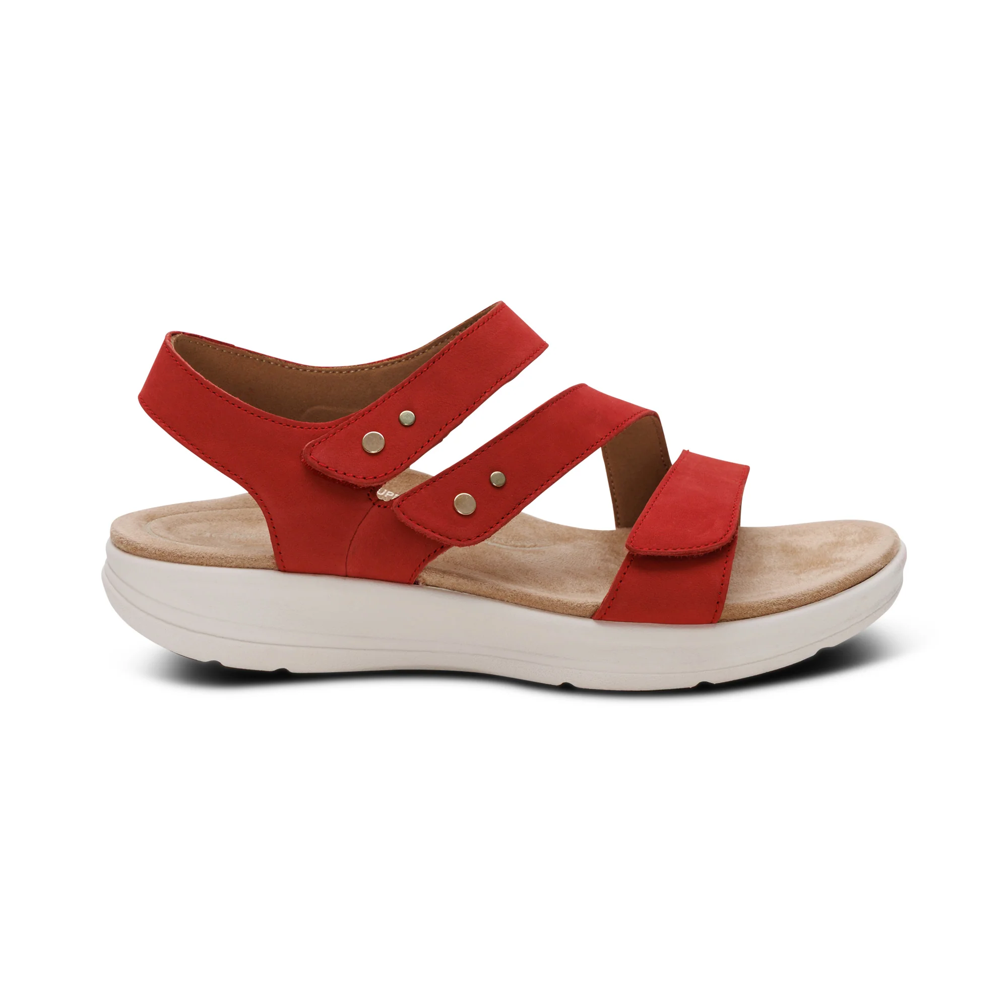 Savannah Adjustable Quarter Strap Sandal - Red - Image 2