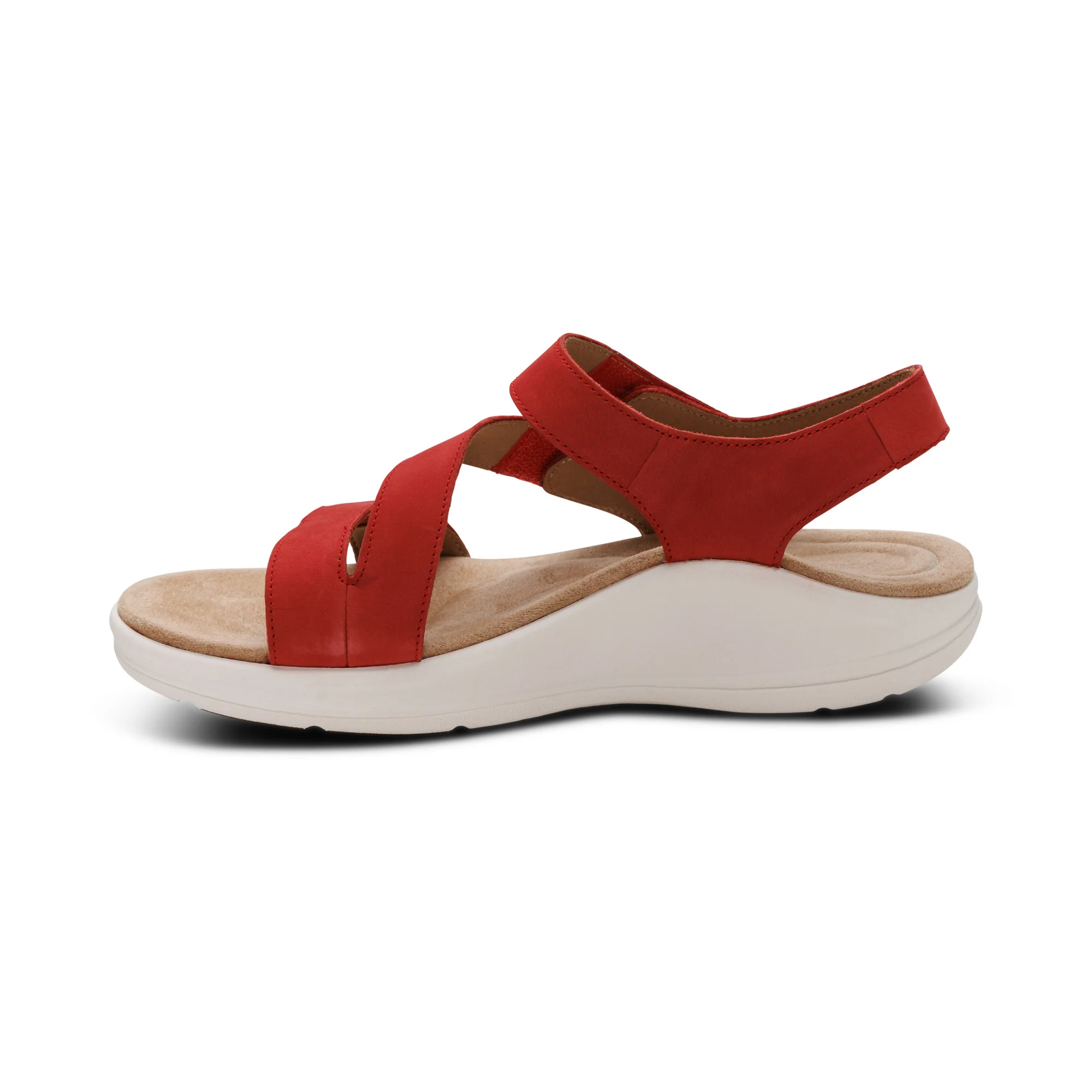 Savannah Adjustable Quarter Strap Sandal - Red - Image 4