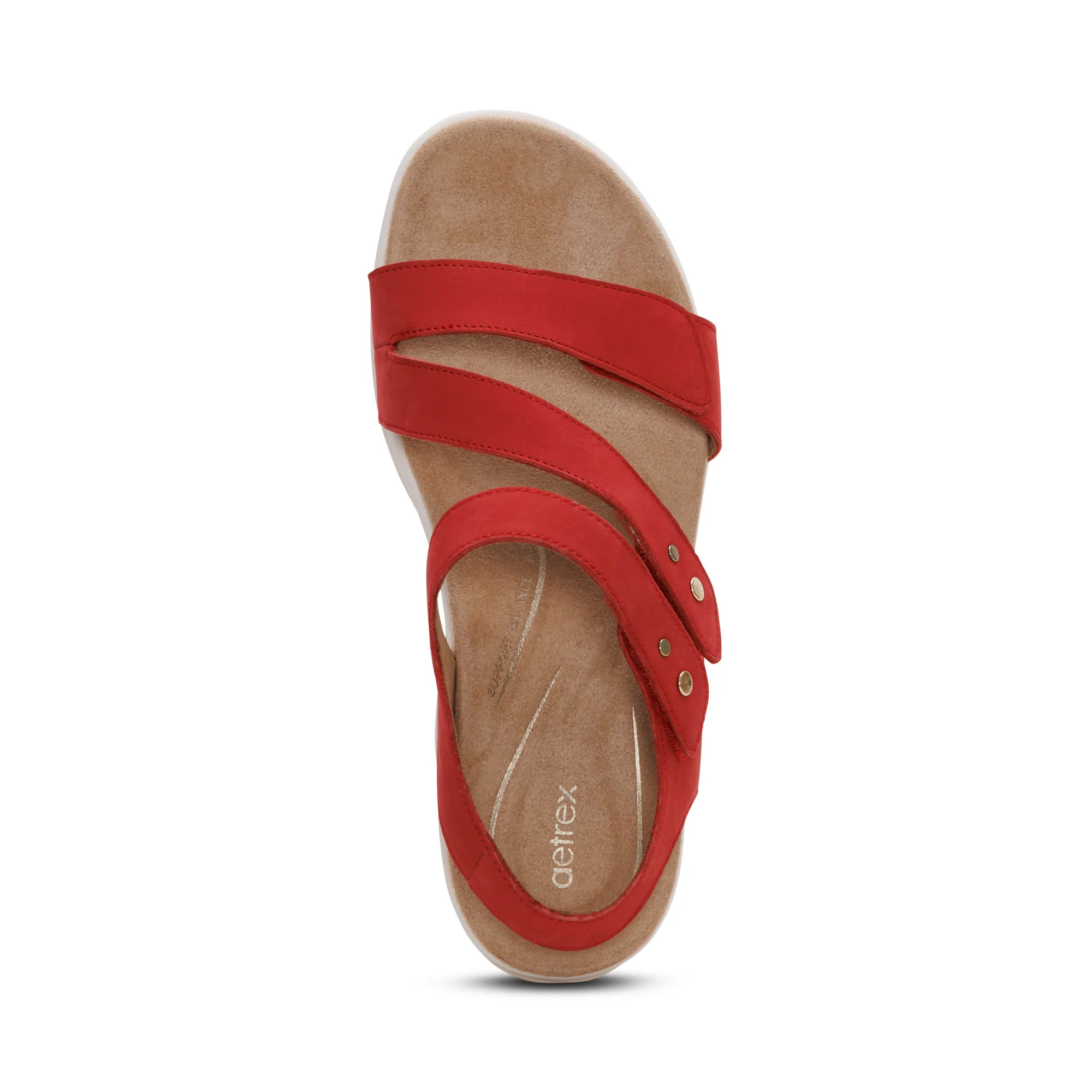 Savannah Adjustable Quarter Strap Sandal - Red - Image 5