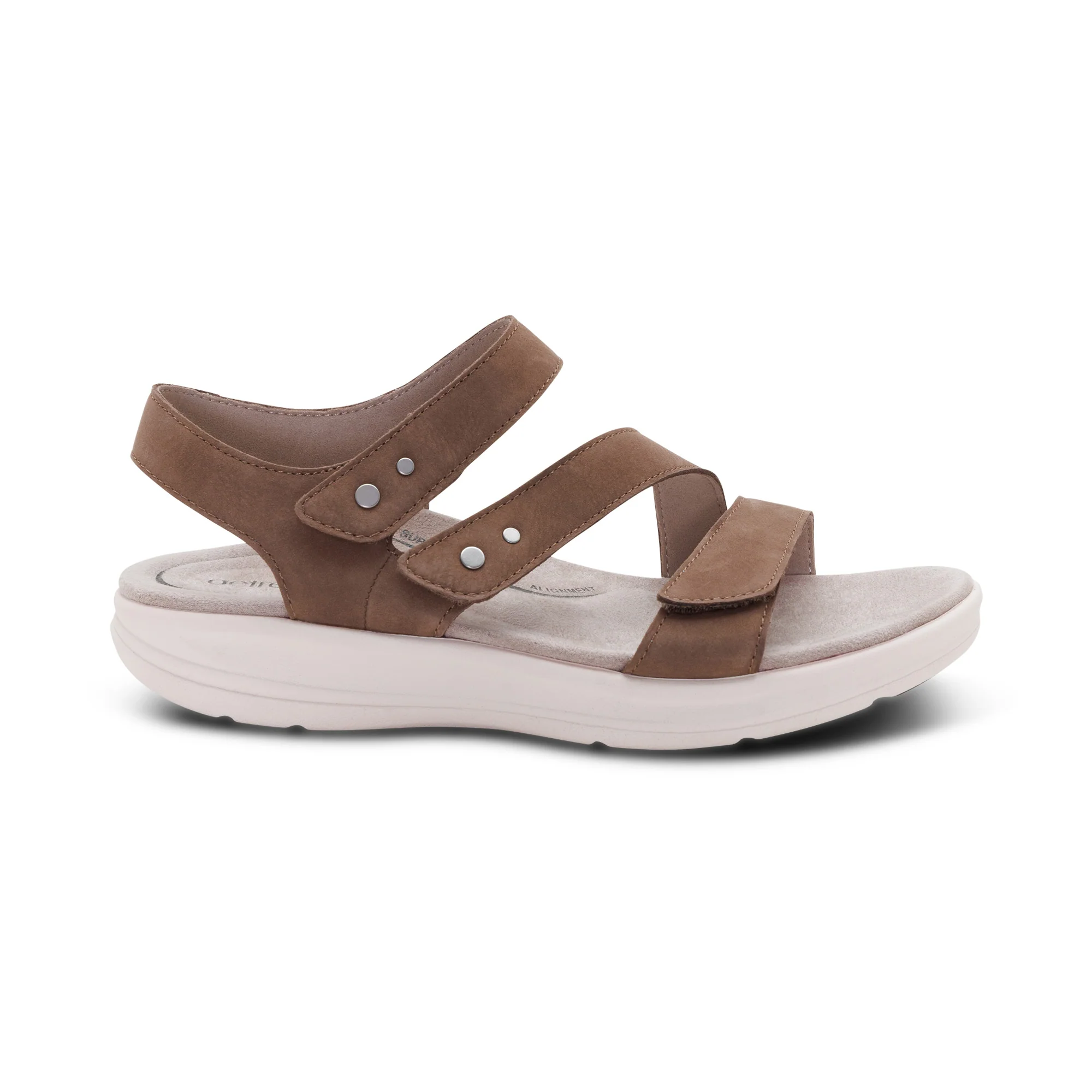 Savannah Adjustable Quarter Strap Sandal - Taupe - Image 2