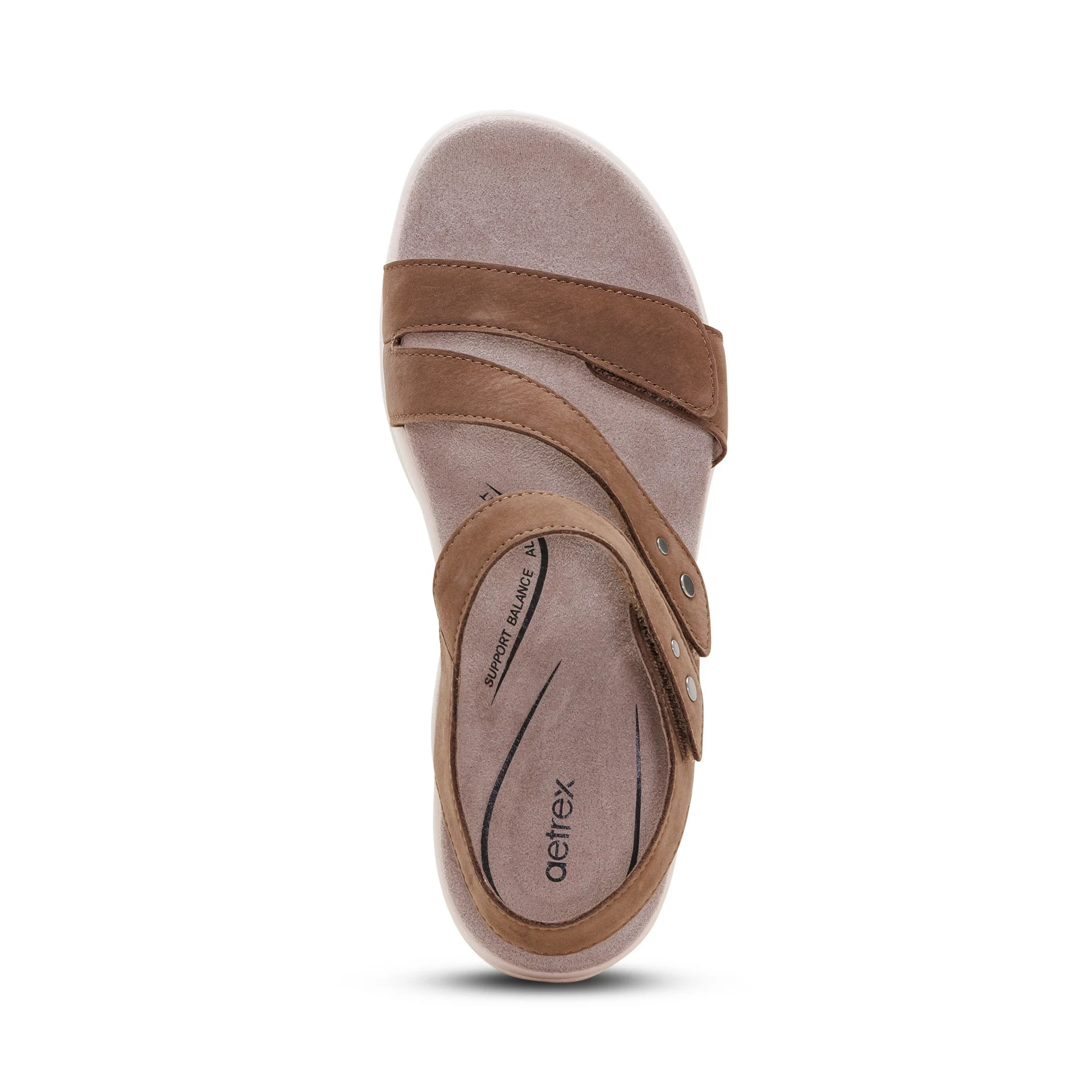 Savannah Adjustable Quarter Strap Sandal - Taupe - Image 5
