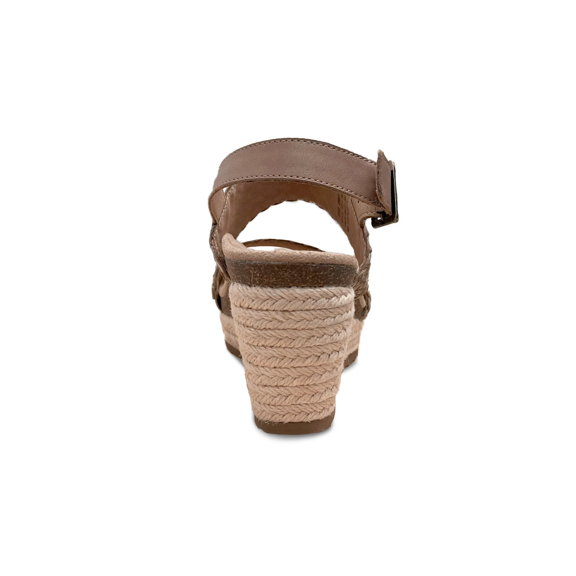 Summer Woven Quarter Strap Wedge - Taupe - Image 3