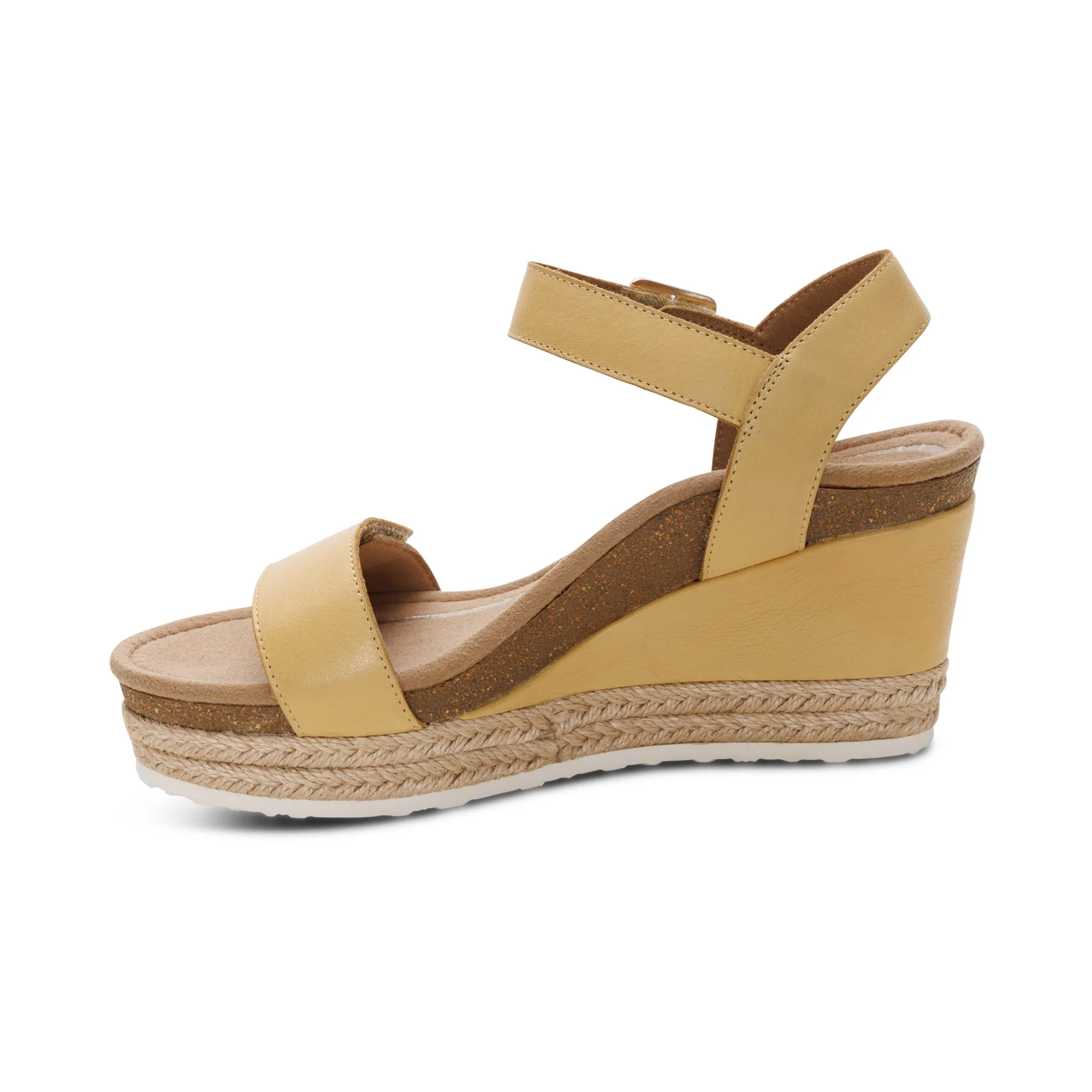 Sydney Quarter Strap Espadrille Wedge - Butter - Image 4