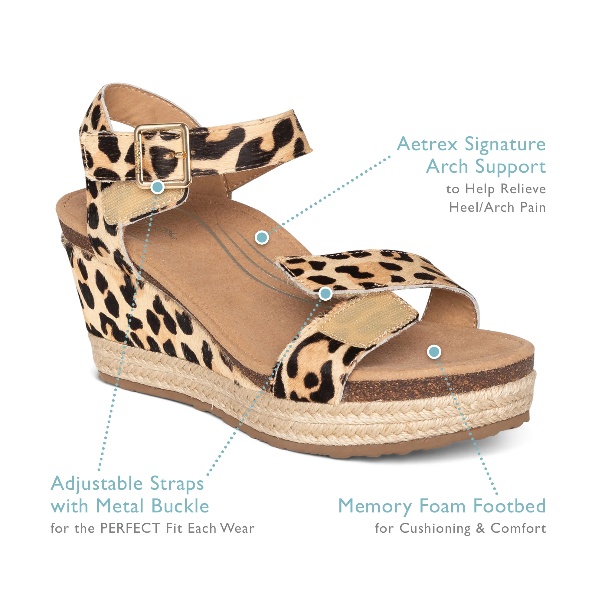 Sydney Quarter Strap Espadrille Wedge - Champagne - Image 6