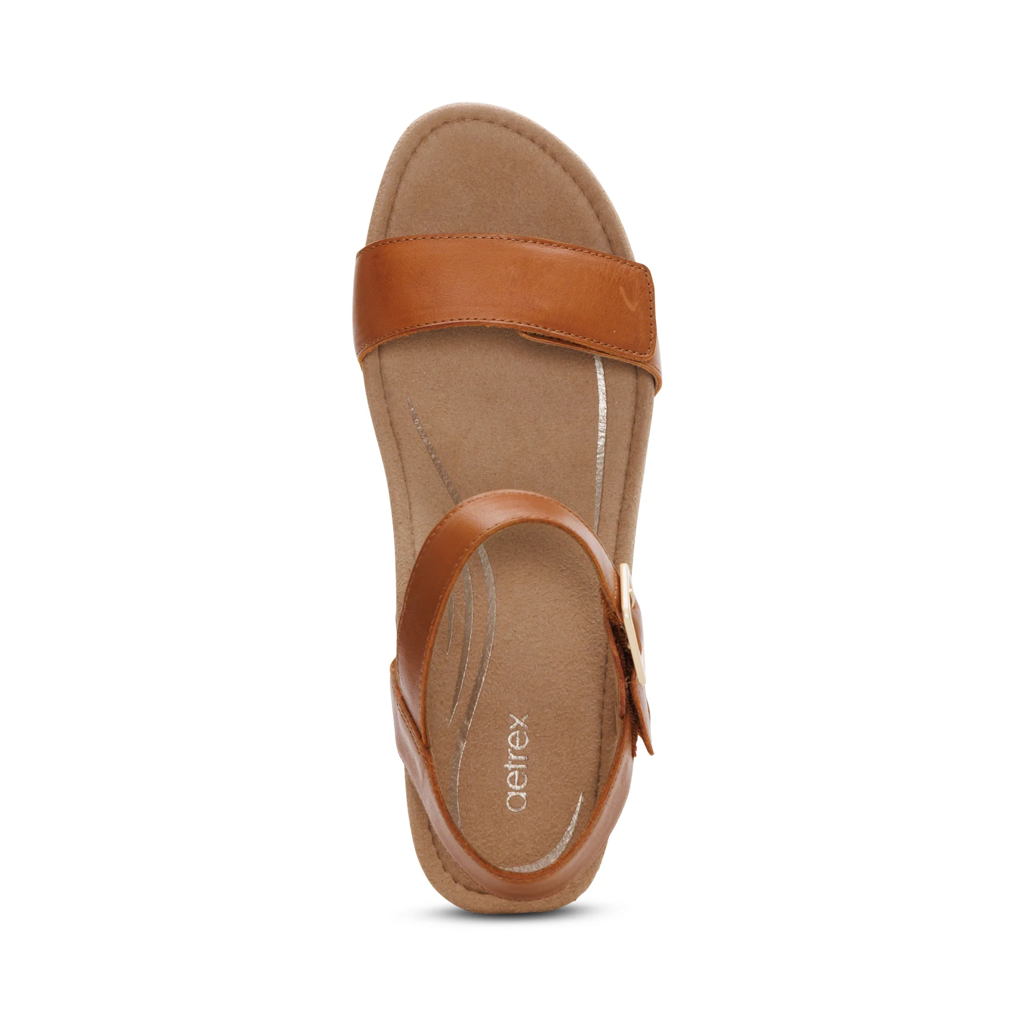 Sydney Quarter Strap Espadrille Wedge - Cognac - Image 5
