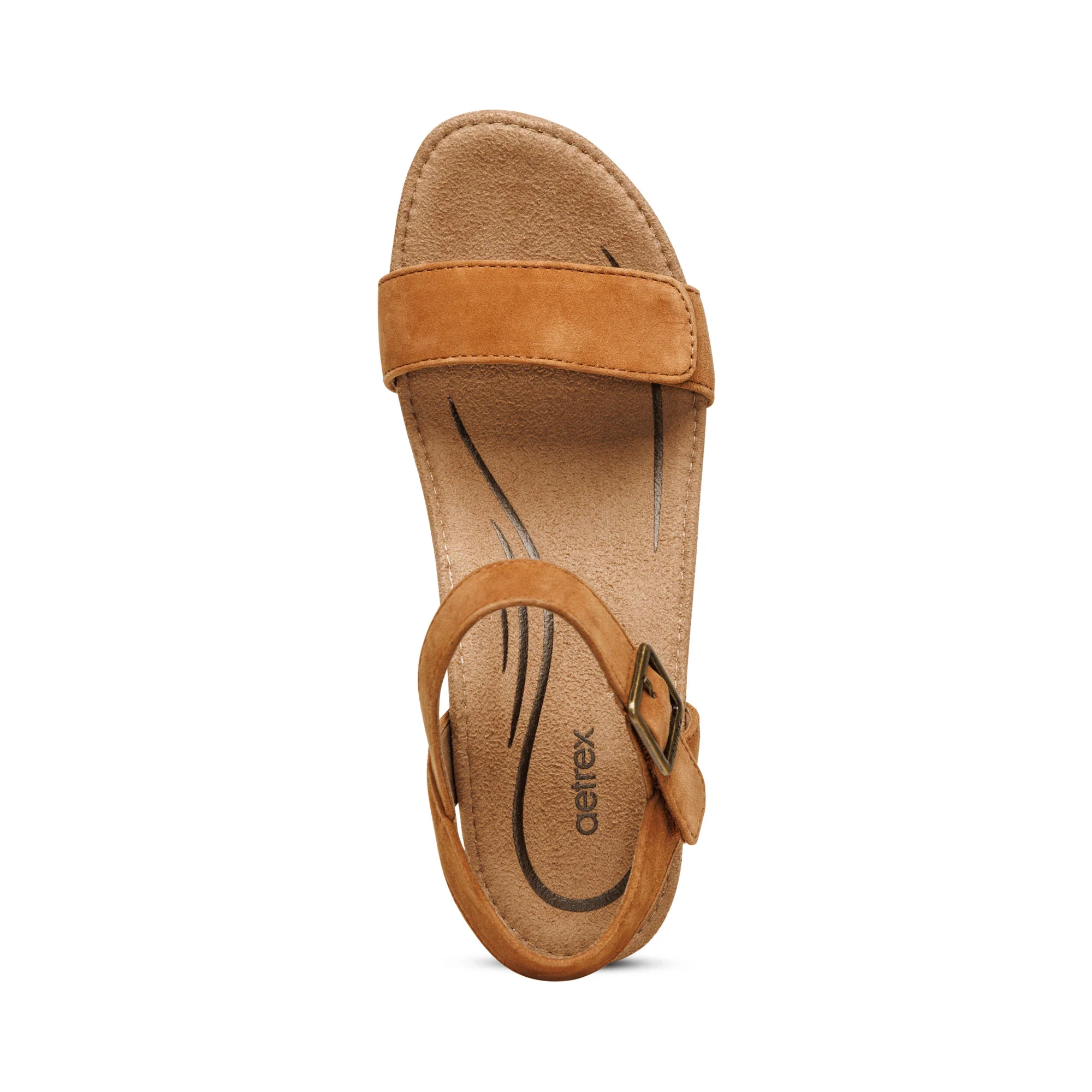 Sydney Quarter Strap Espadrille Wedge - Cognac - Image 4