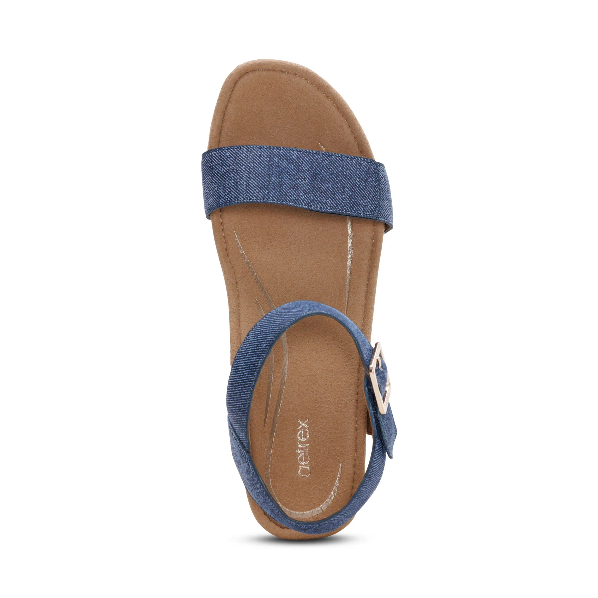Sydney Quarter Strap Espadrille Wedge - Denim - Image 5