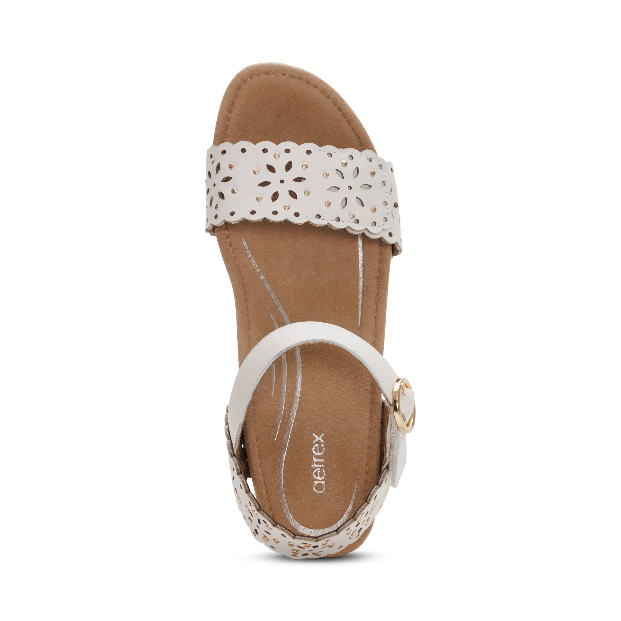 Sydney Quarter Strap Espadrille Wedge - Ivory Cutout - Image 5