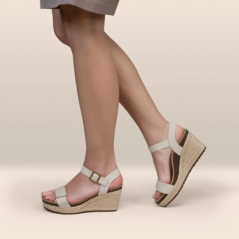 Sydney Quarter Strap Espadrille Wedge - Ivory - Image 10