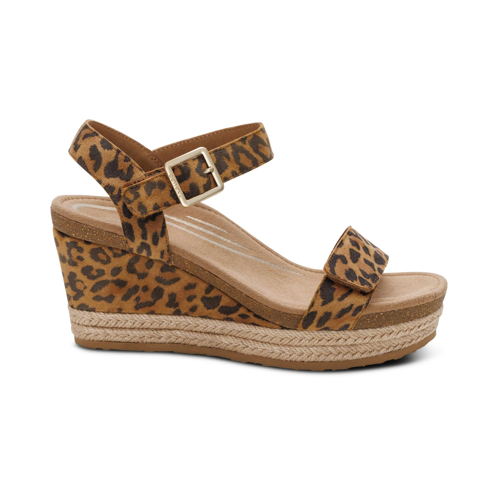Sydney Quarter Strap Espadrille Wedge - Leopard - Image 2