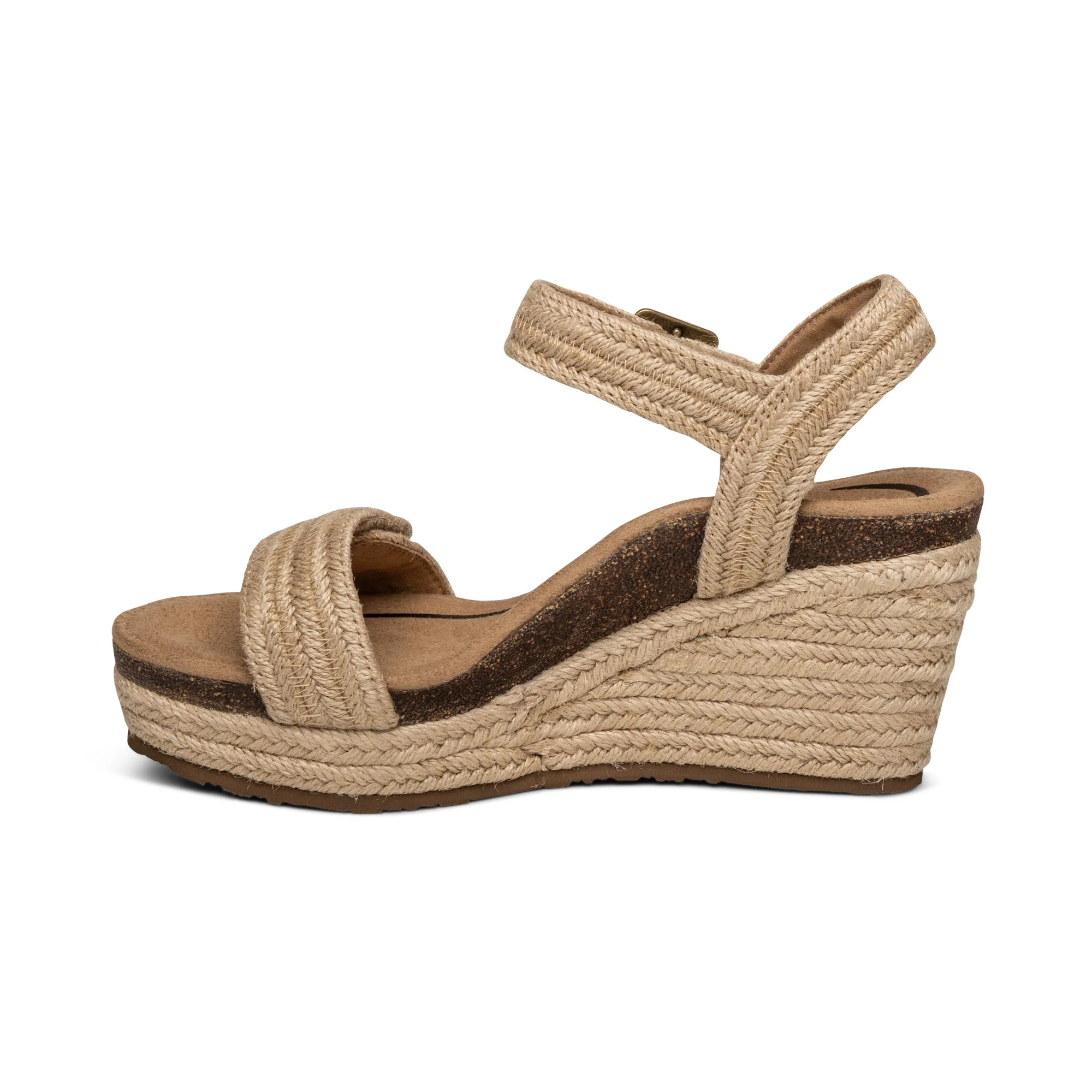 Sydney Quarter Strap Espadrille Wedge - Natural - Image 3