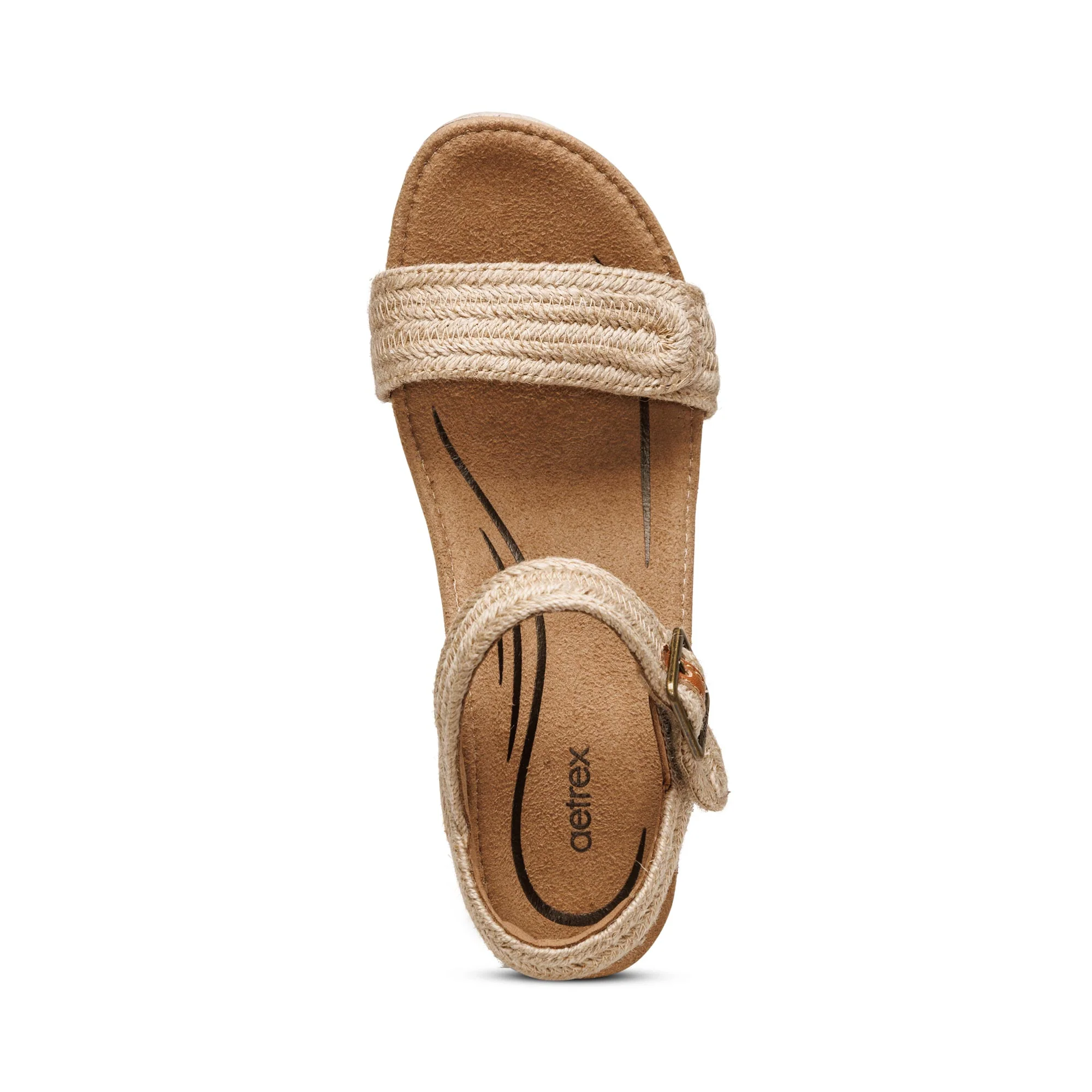 Sydney Quarter Strap Espadrille Wedge - Natural - Image 4