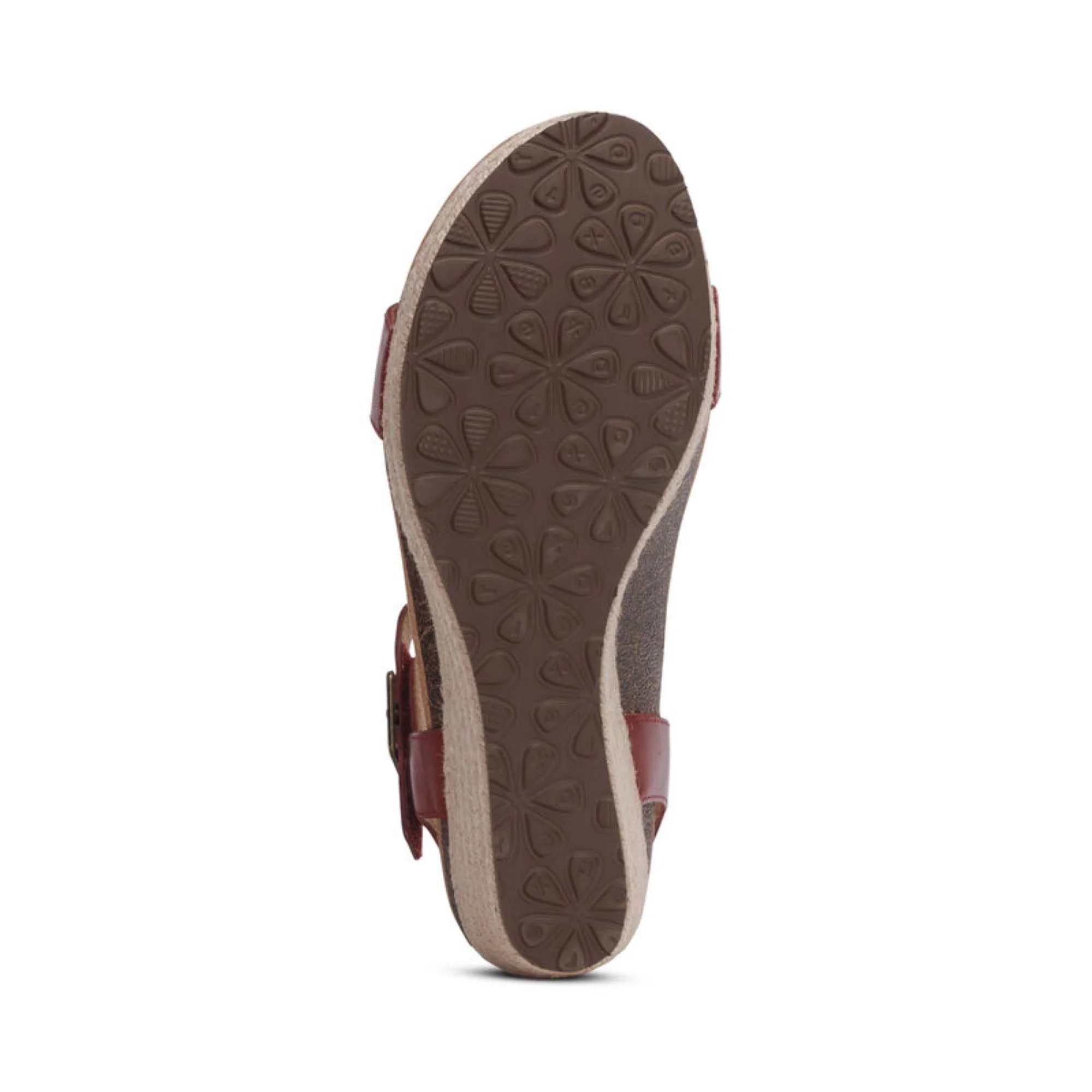 Sydney Quarter Strap Espadrille Wedge - Red - Image 6