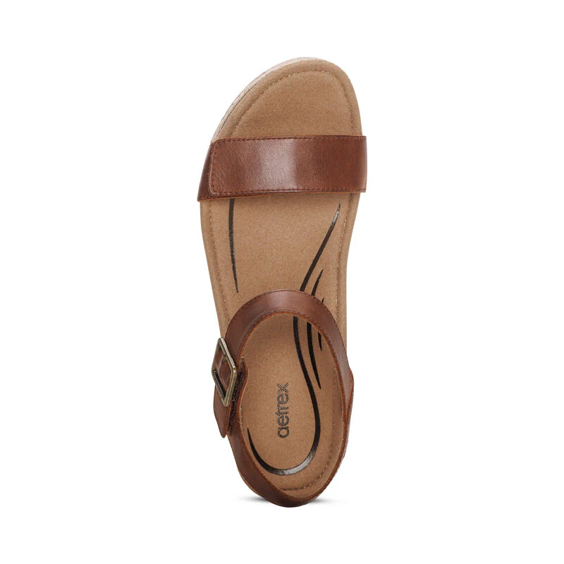 Sydney Quarter Strap Espadrille Wedge - Walnut - Image 5