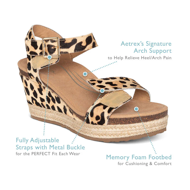 Sydney Quarter Strap Espadrille Wedge - Walnut - Image 7