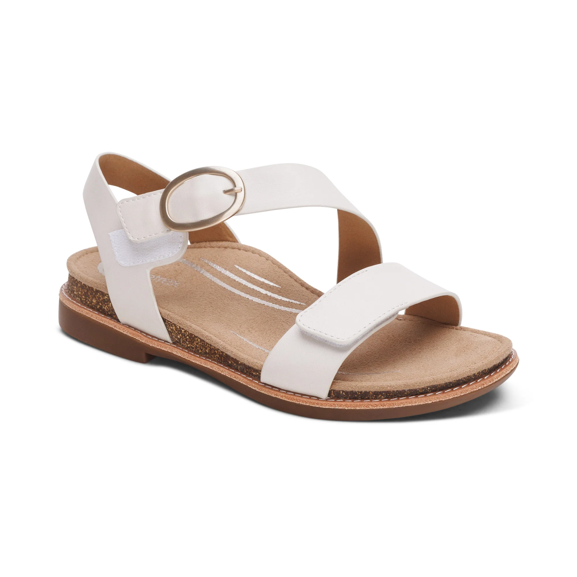Tamara Asymmetrical Quarter Strap Sandal - Ivory - Image 7