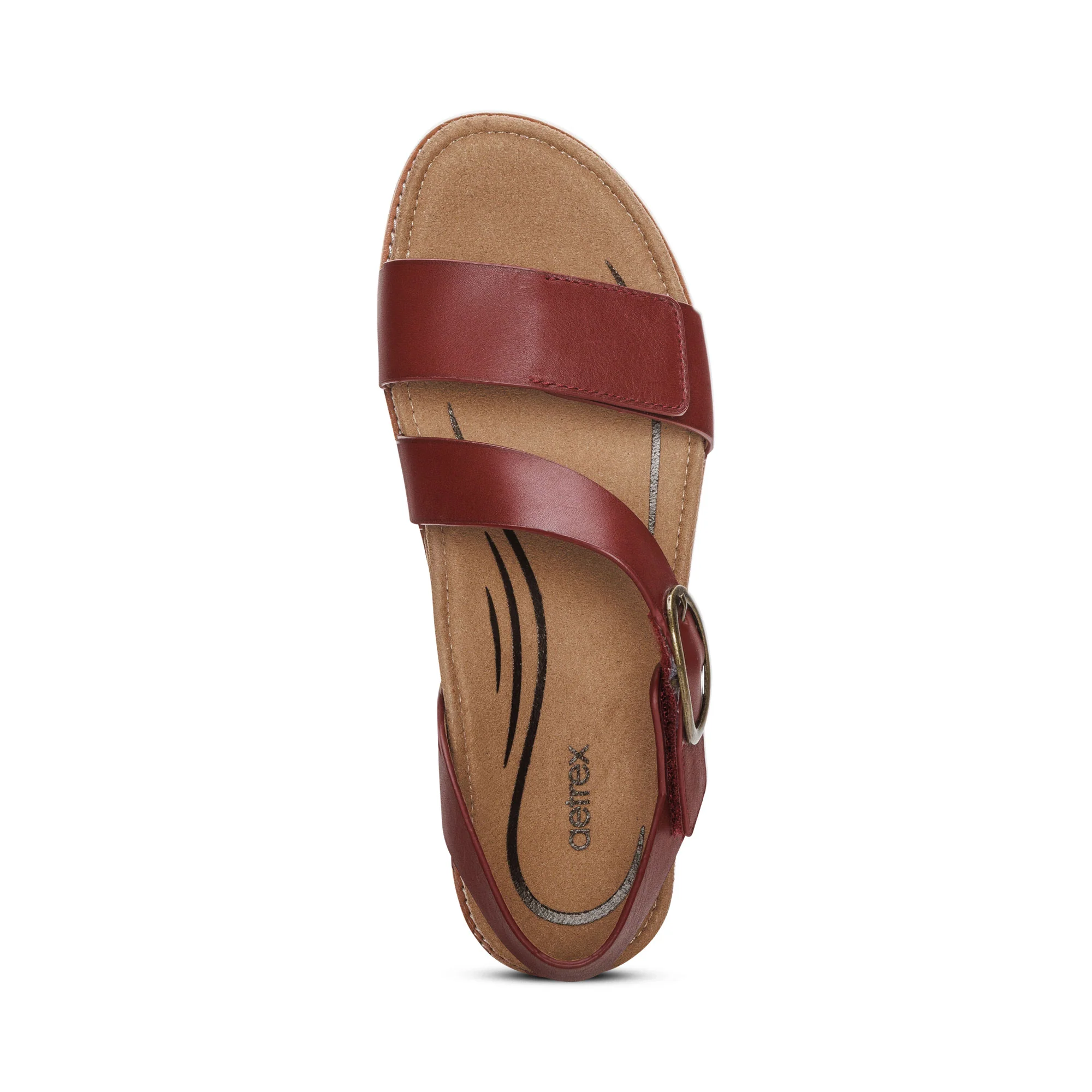 Tamara Asymmetrical Quarter Strap Sandal - Red - Image 5