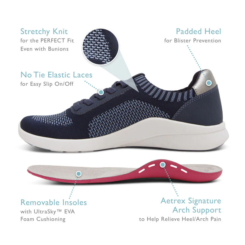 Teagan Arch Support Sneaker - Navy - Image 6