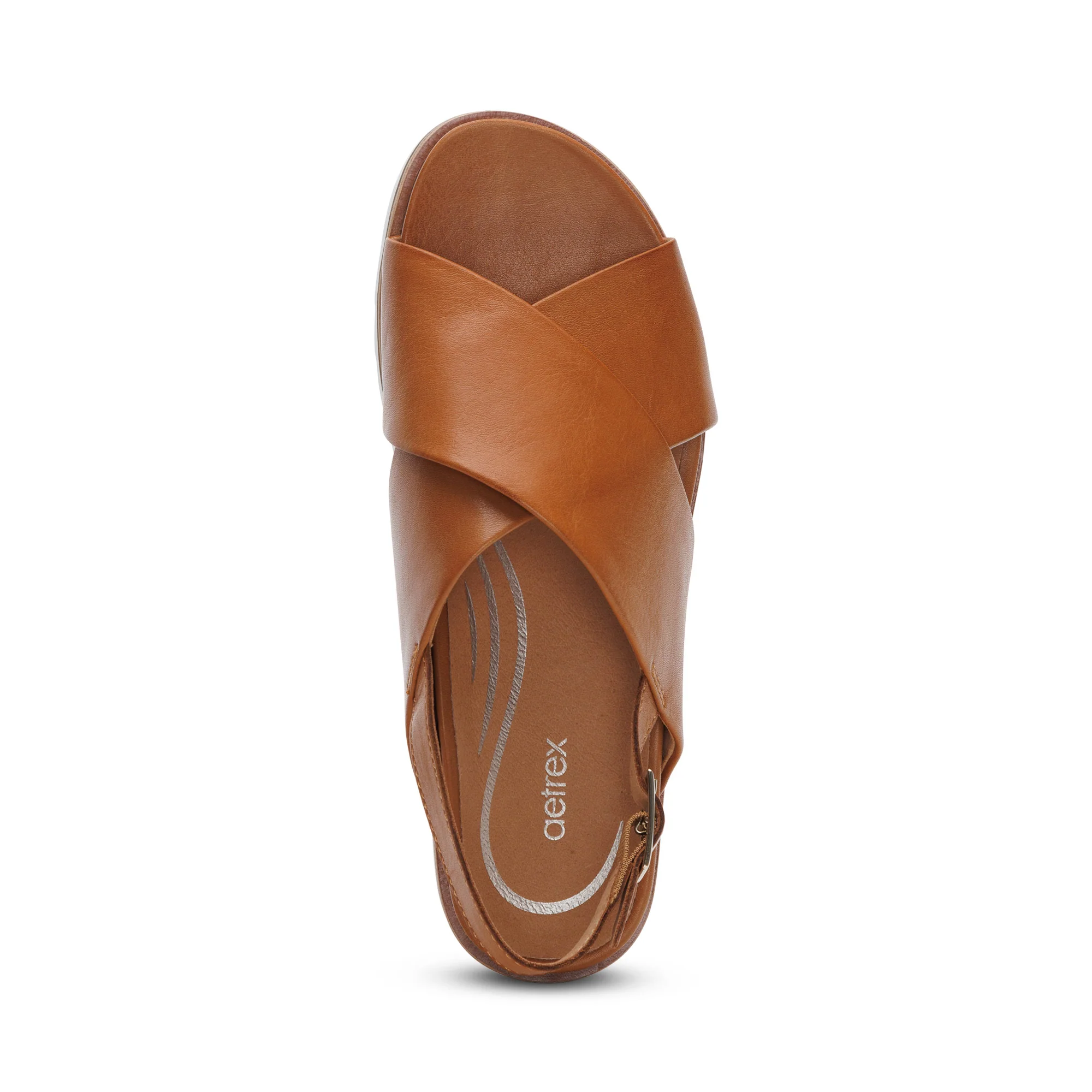 Thea Back Strap Cork Flat Sandal  - Ginger - Image 5