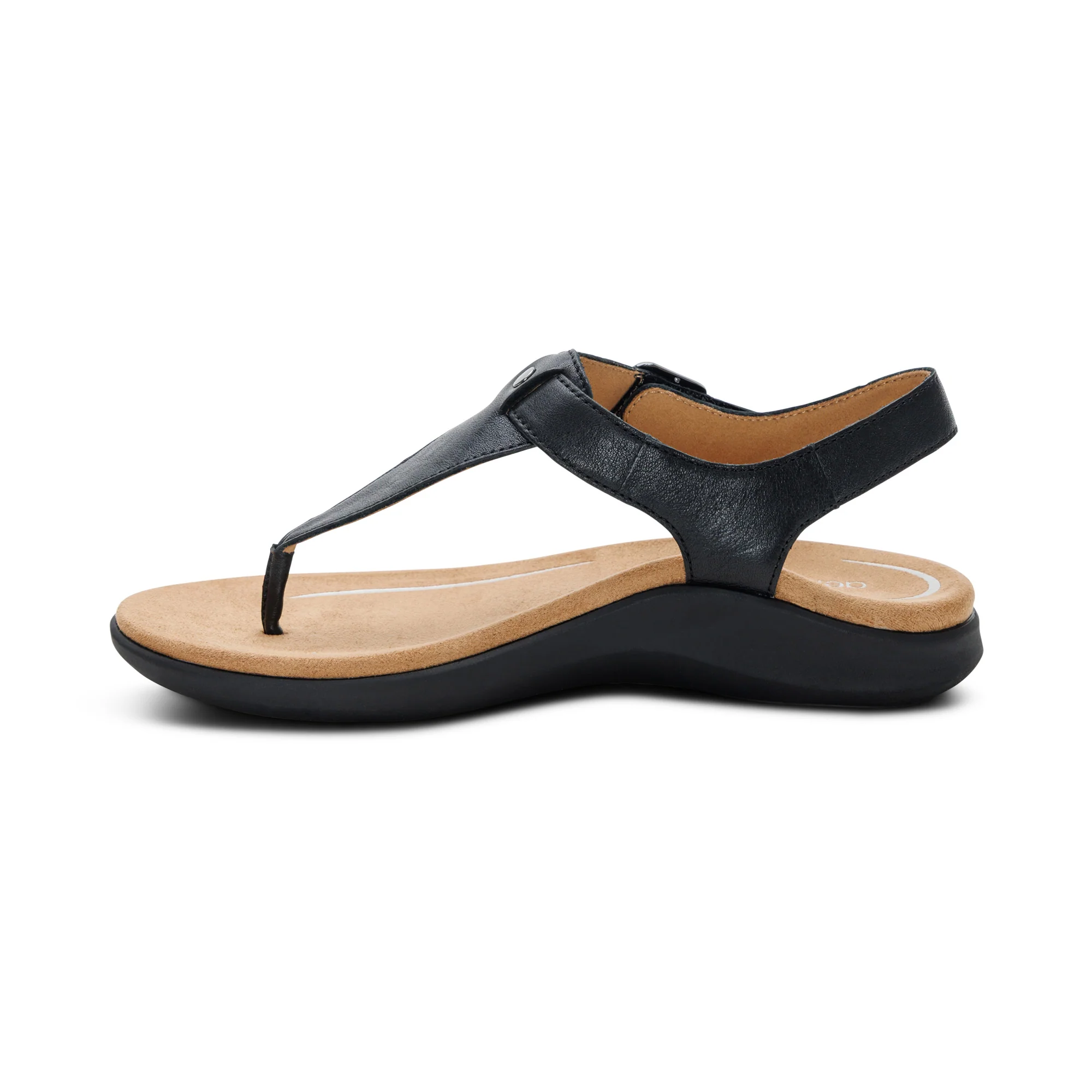 Tracey Adjustable Thong Sandal - Black - Image 4