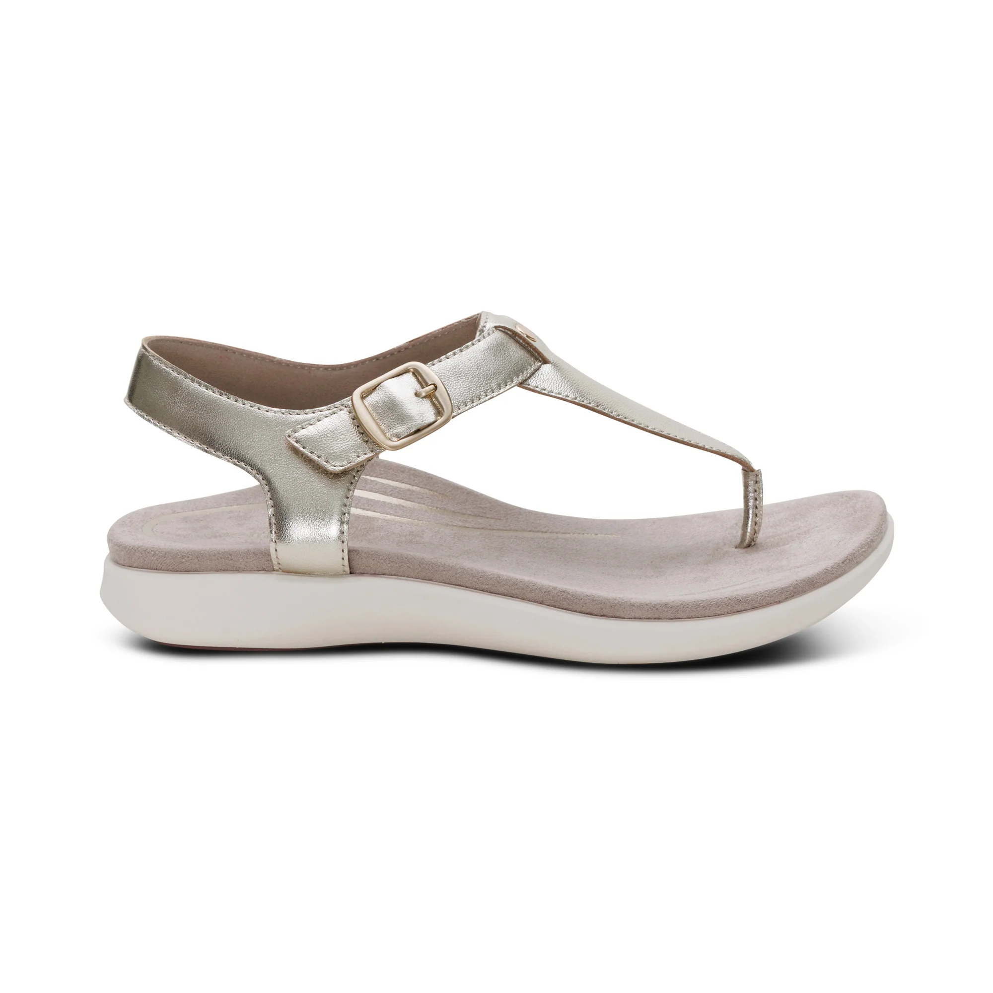 Tracey Adjustable Thong Sandal - Champagne - Image 2