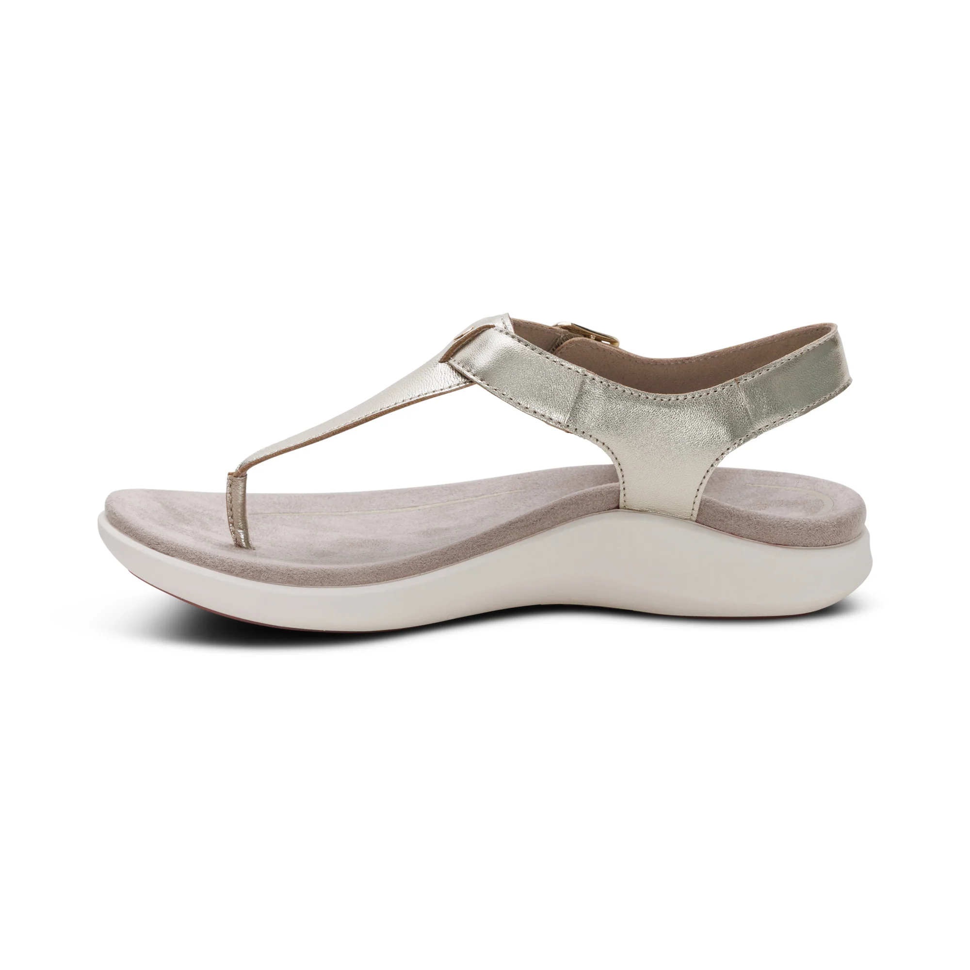 Tracey Adjustable Thong Sandal - Champagne - Image 4