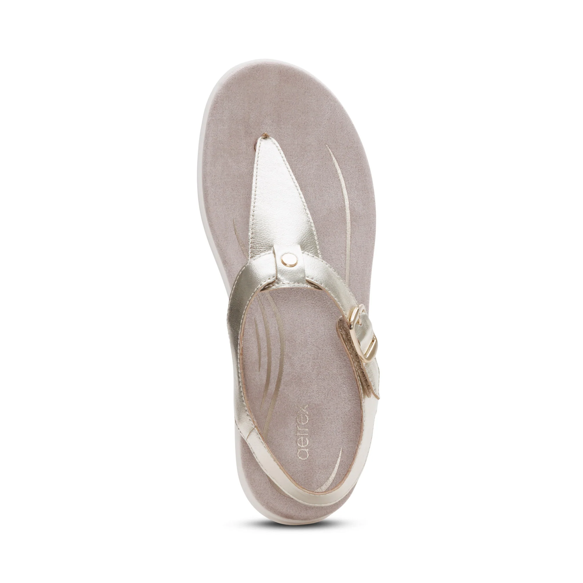 Tracey Adjustable Thong Sandal - Champagne - Image 5
