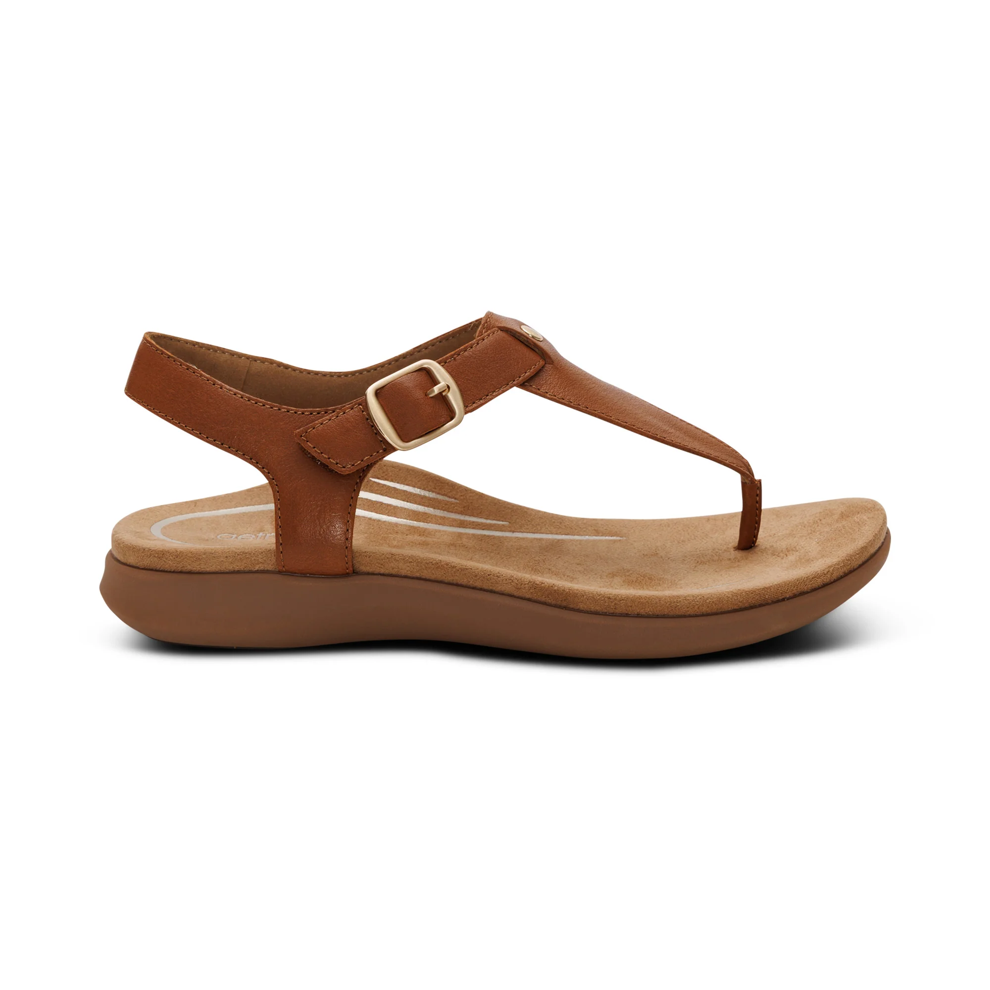 Tracey Adjustable Thong Sandal - Cognac - Image 2
