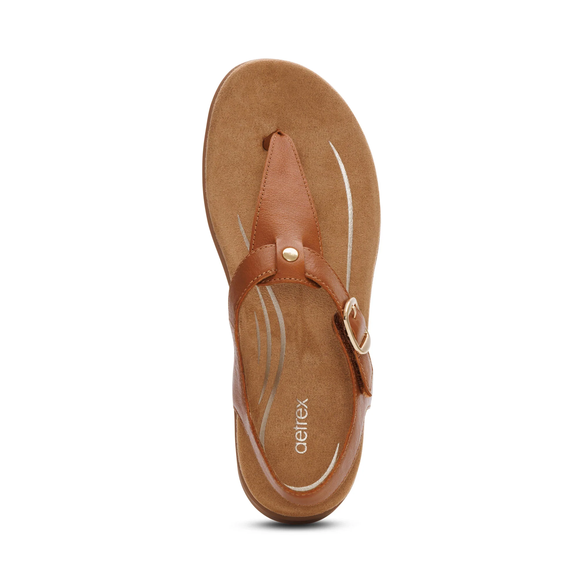 Tracey Adjustable Thong Sandal - Cognac - Image 5